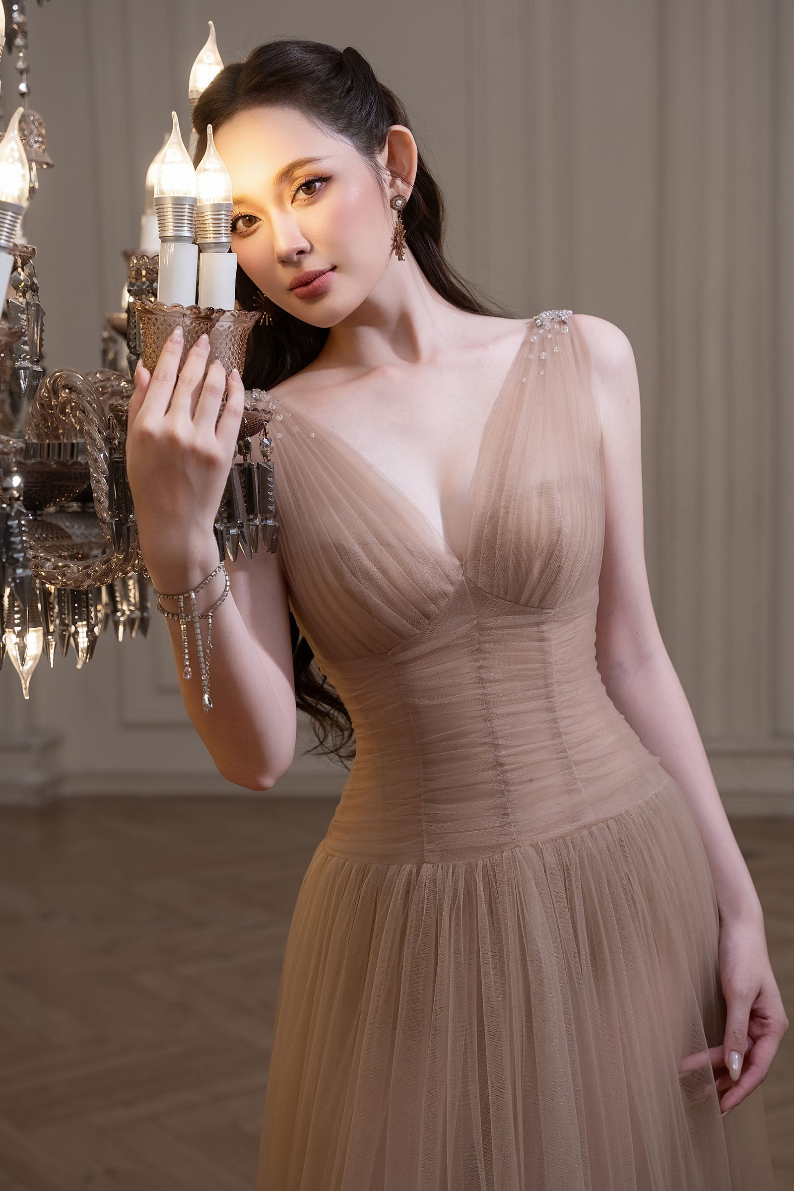 Elysia Ruched Maxi Dress
