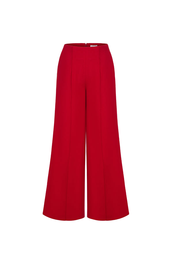 Glory Flared Ribbed Polycotton Floor Length Pants