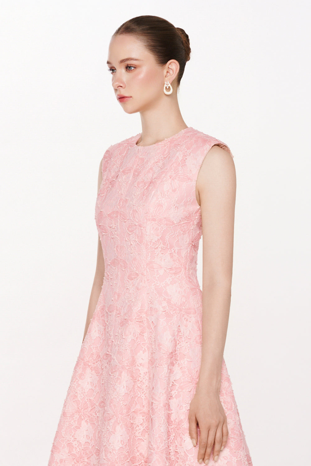 Bloom Round Neck Midi Dress