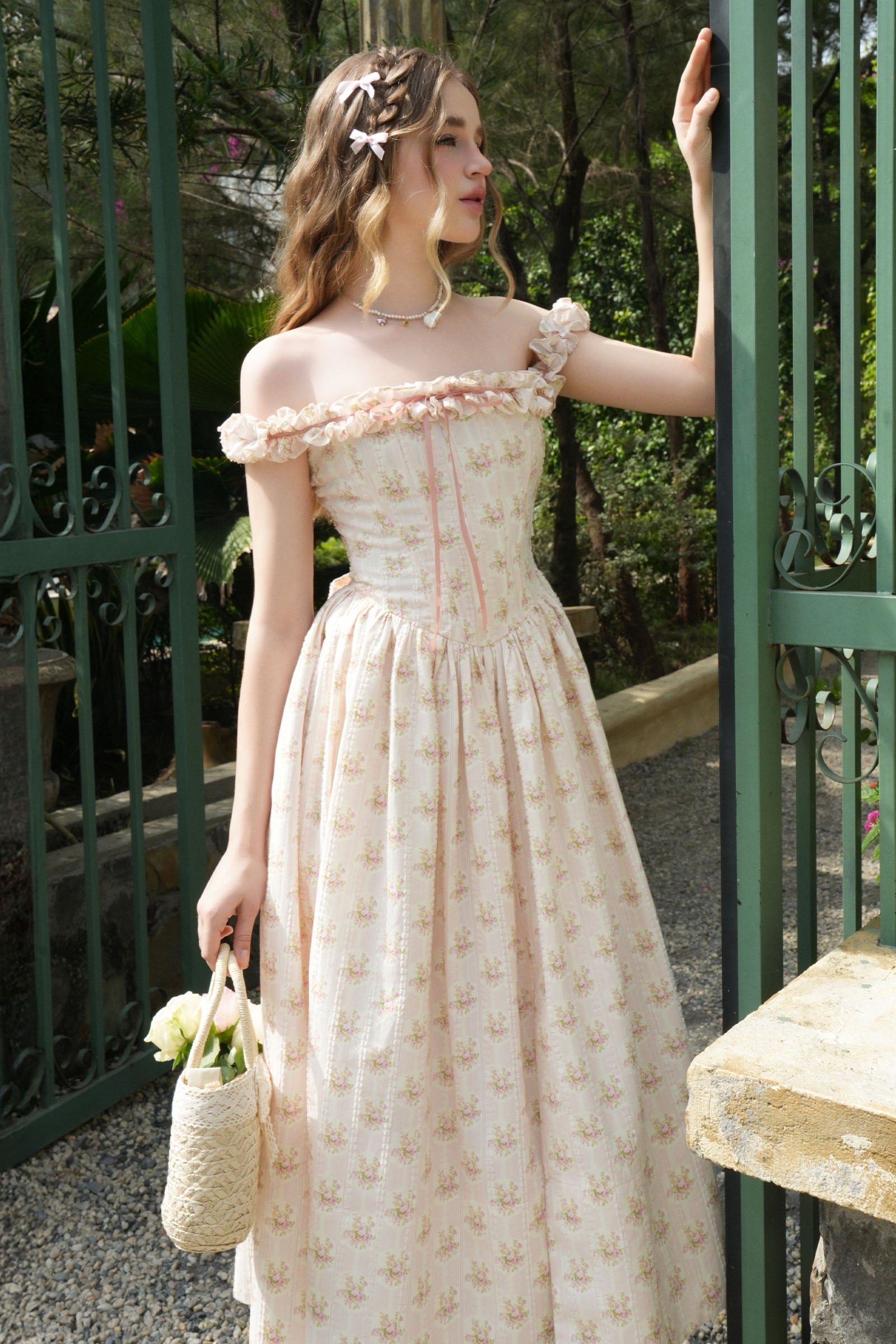 Sharmaine Off-Shoulder Midi Dress