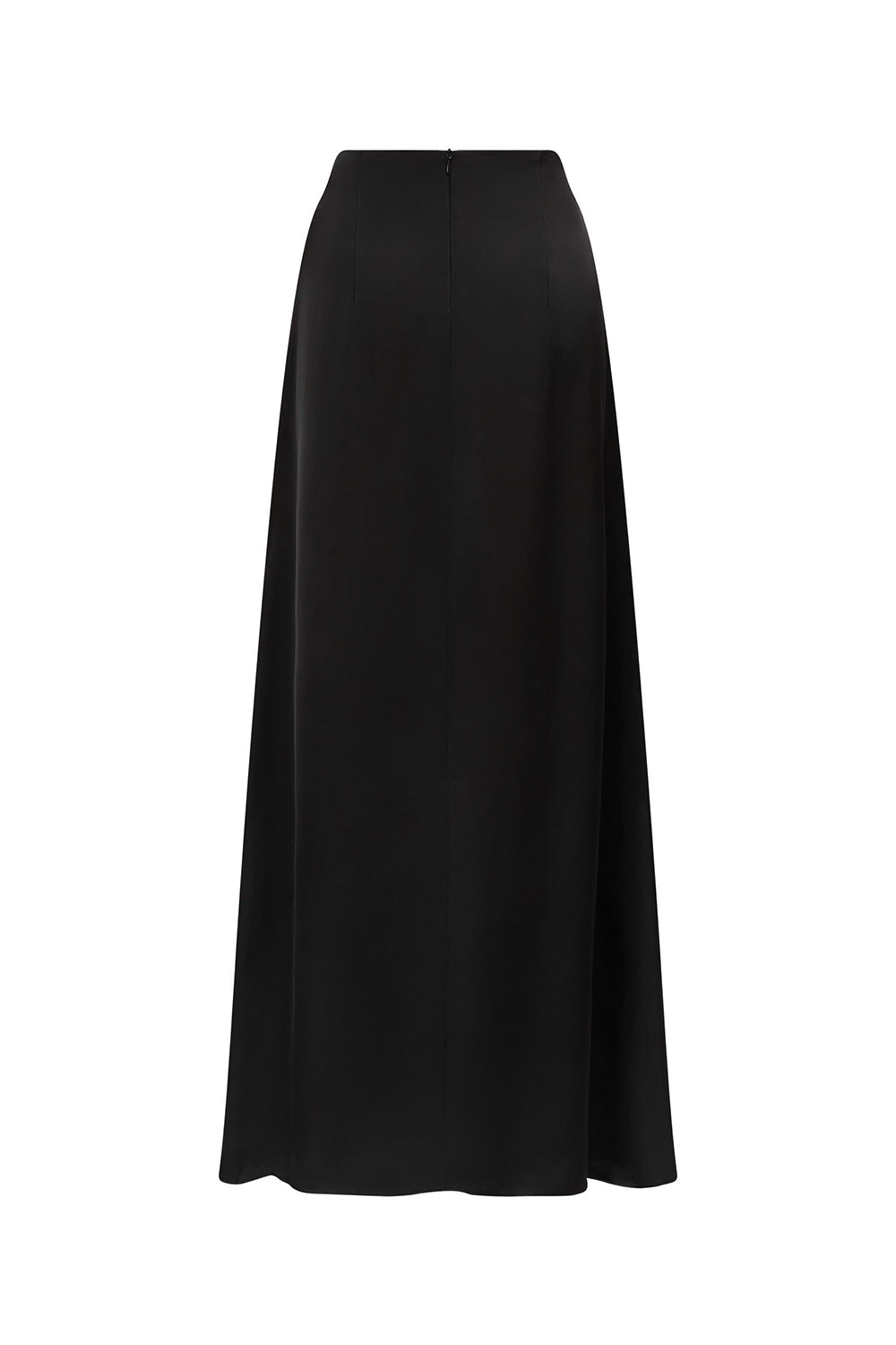 Paxton A-line Basic Silk Blend Maxi Skirt