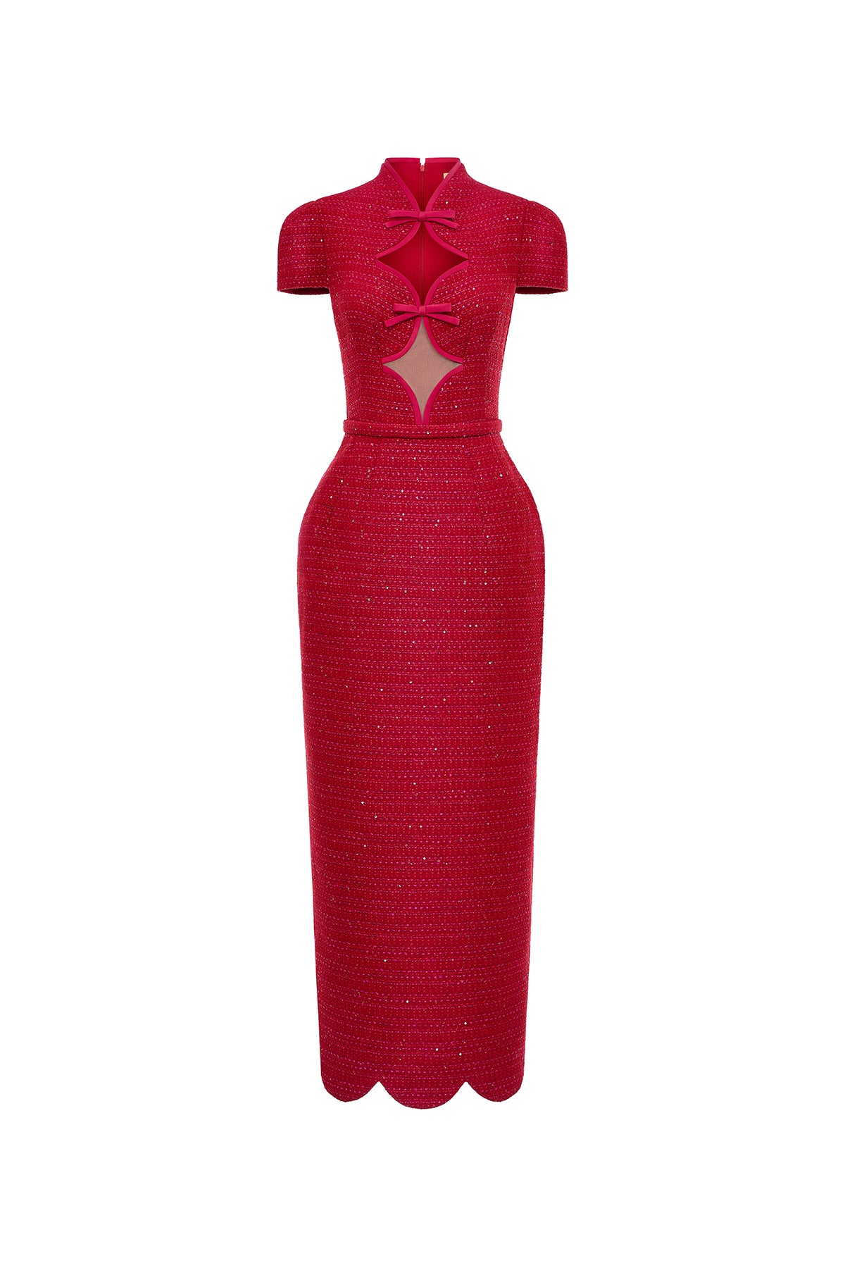 Rouge Pencil Midi Dress