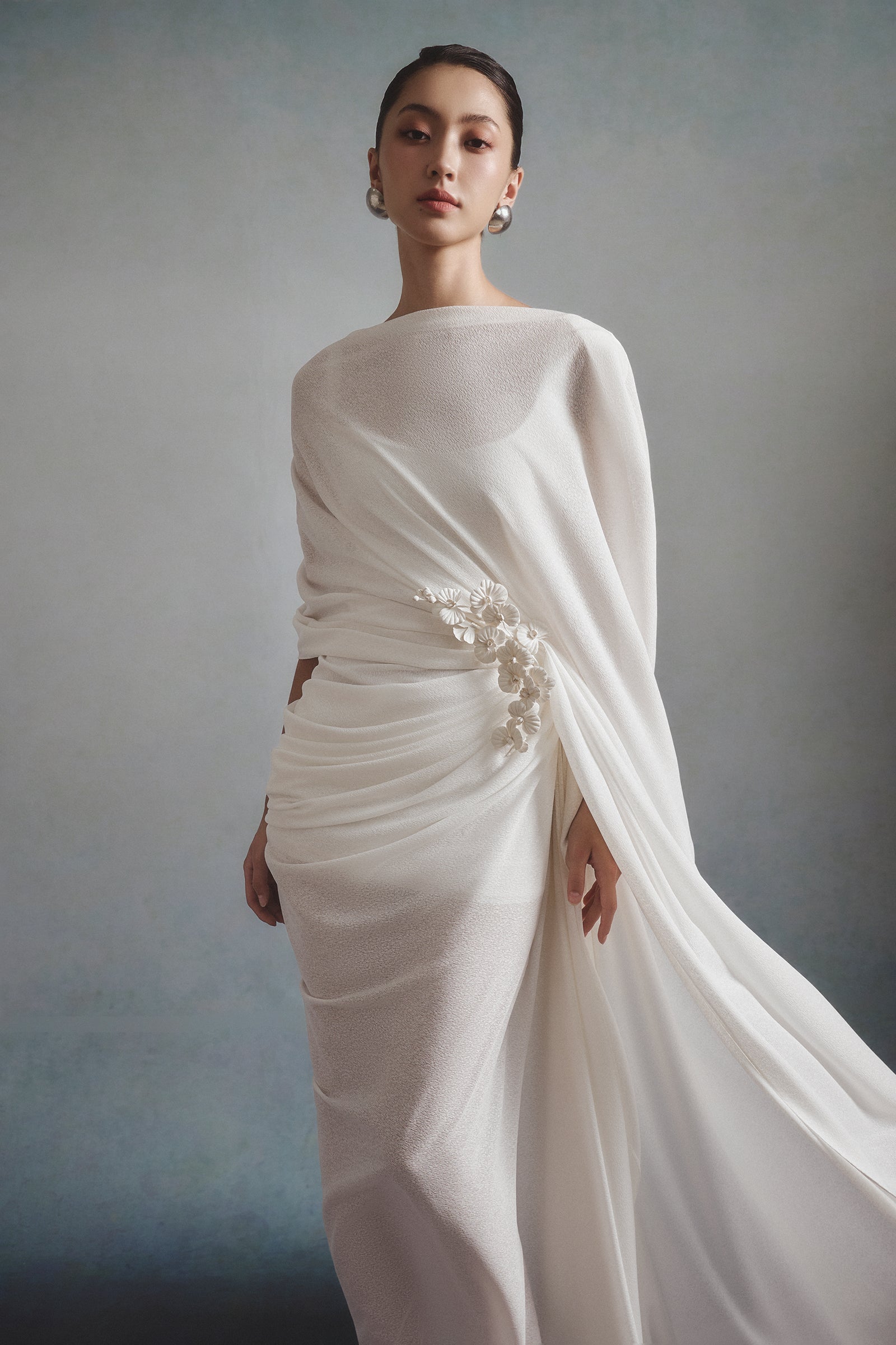 Mist Asymmetric Maxi Dress