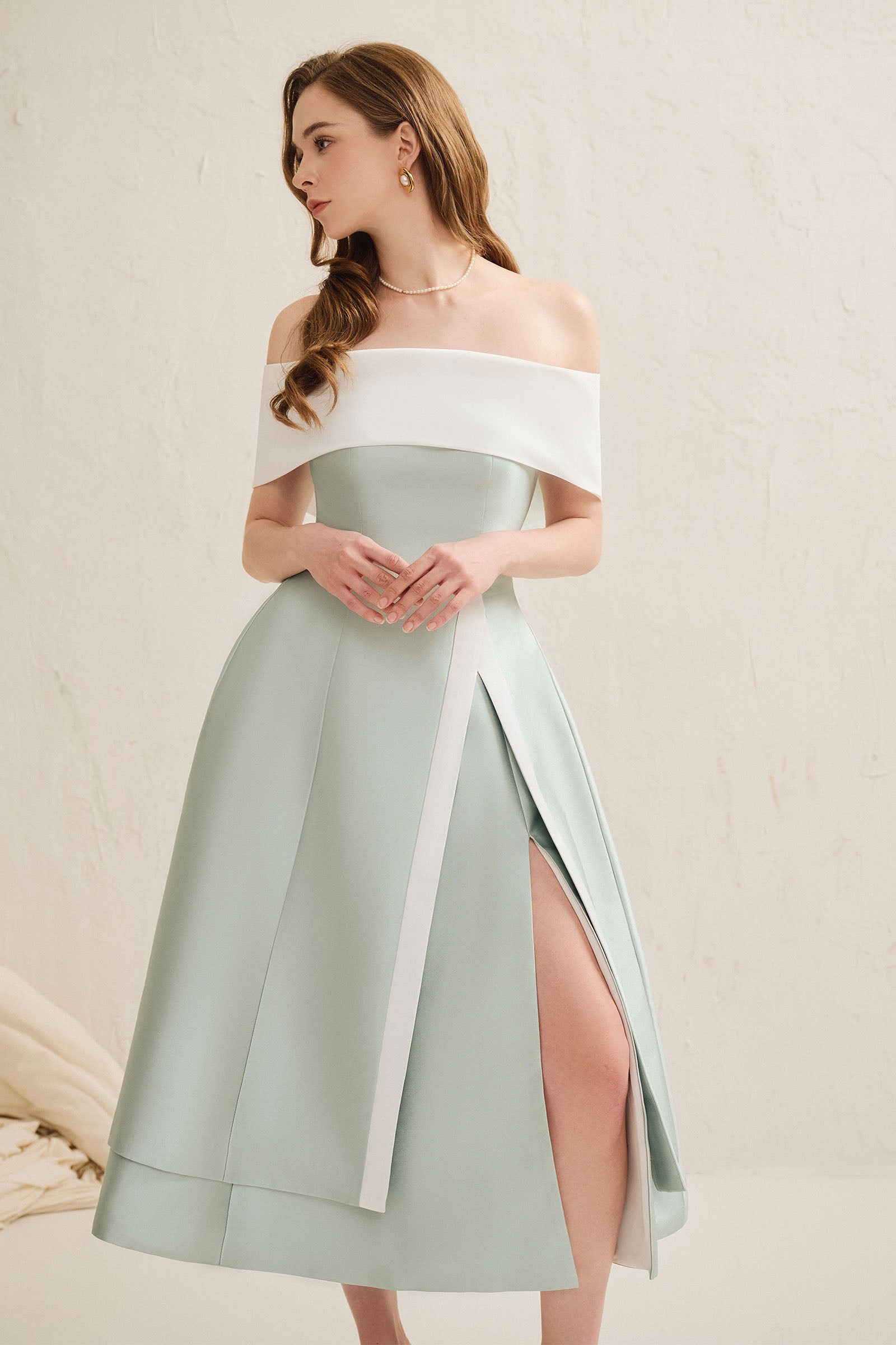 Dakota Off-Shoulder Midi Dress