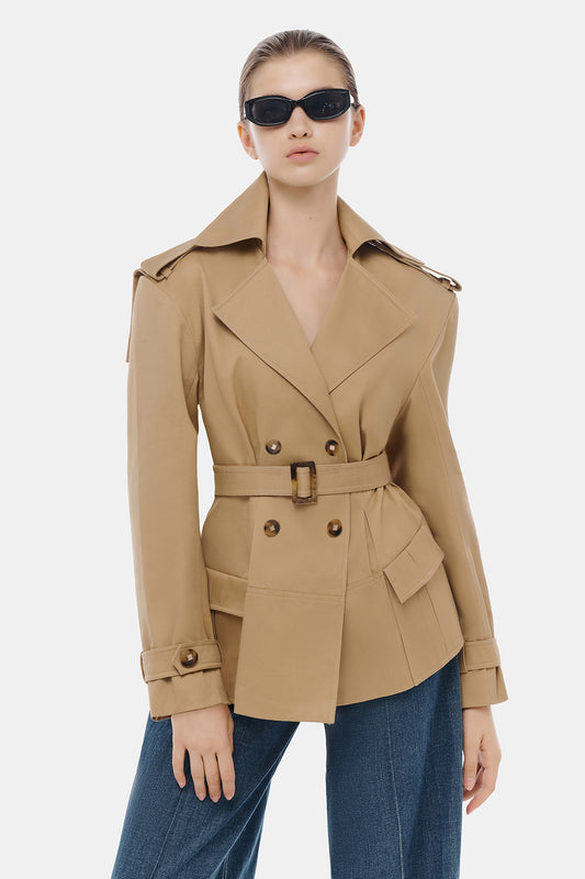 Adrienne V-Neck Cotton Jacket