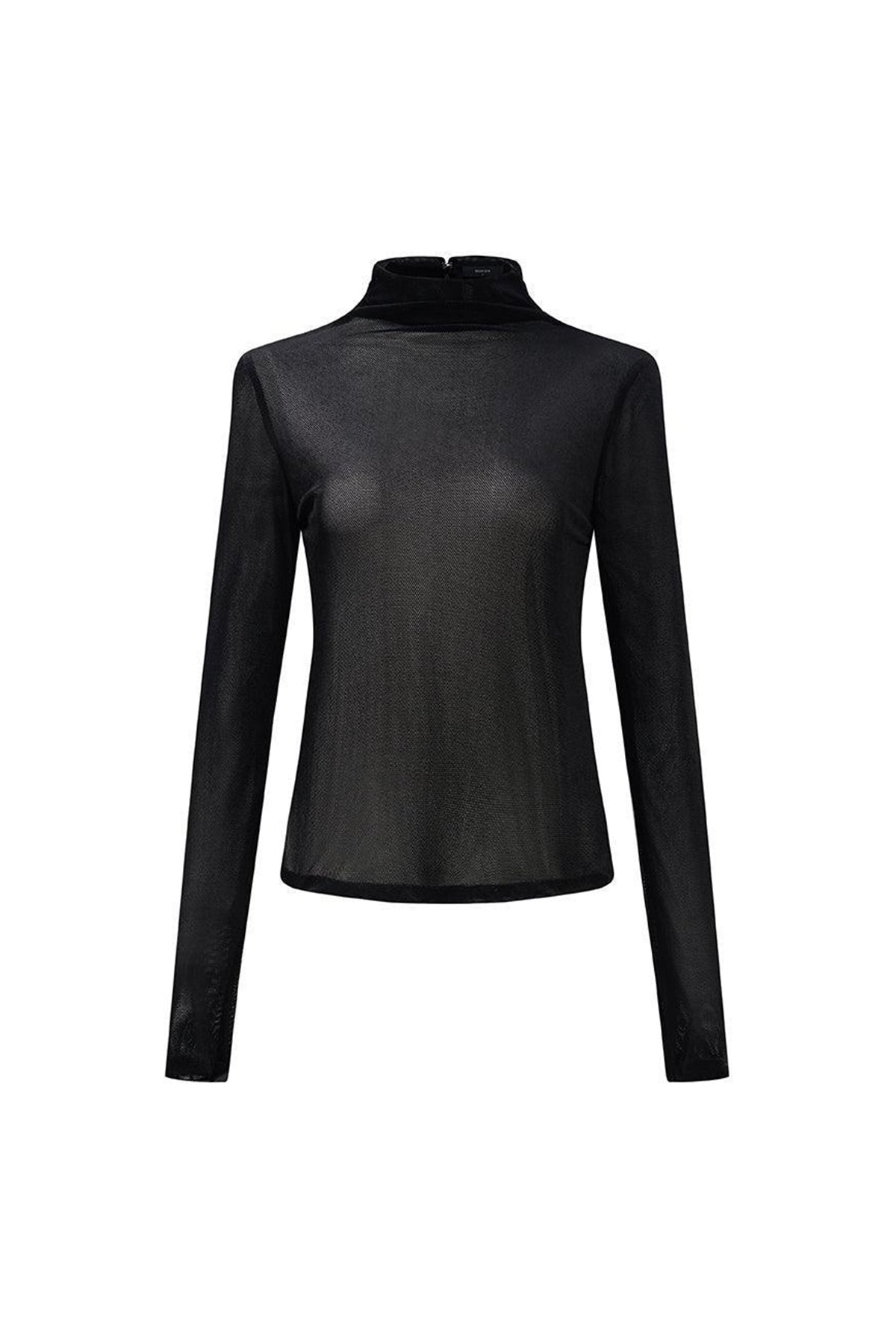 Vera Straight Long Sleeved Velvet Top