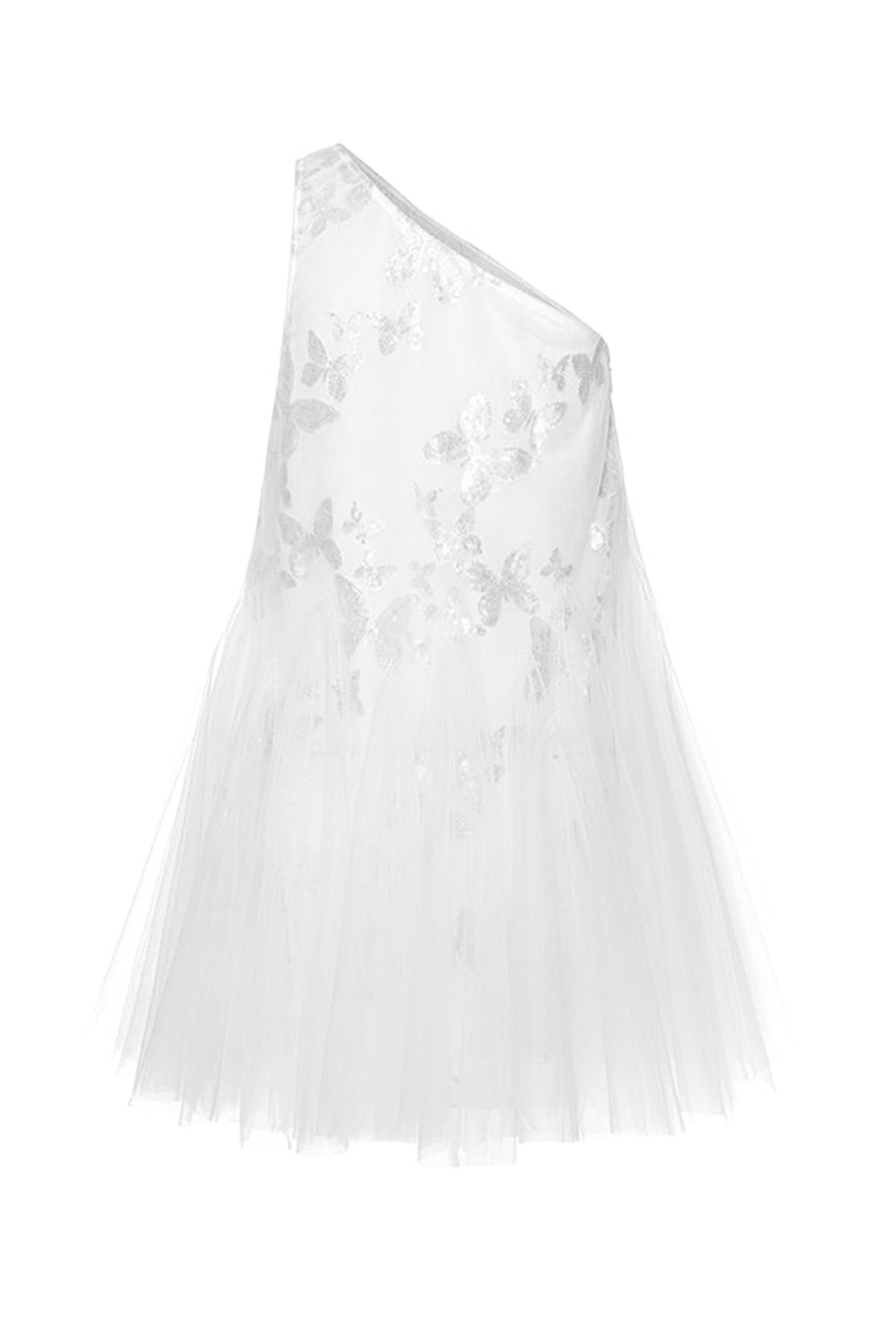 Viorein Babydoll One Shoulder Tulle Top