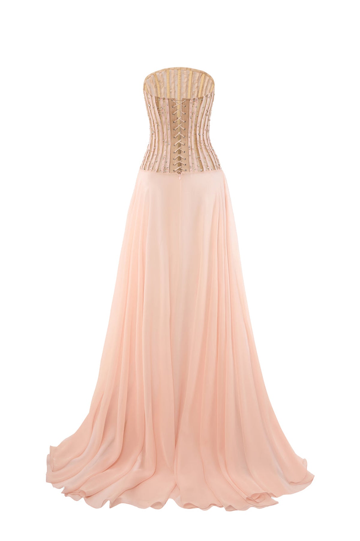 Zyvelle Sheath See-Through Chiffon Floor Length Dress