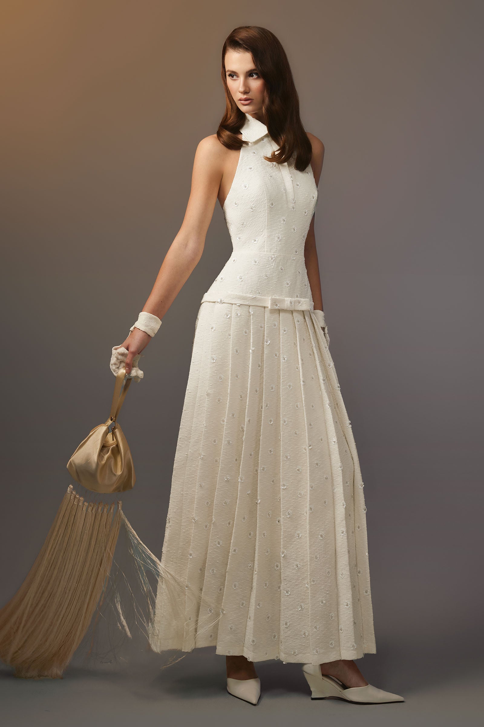 Kodemari Pleated Maxi Dress