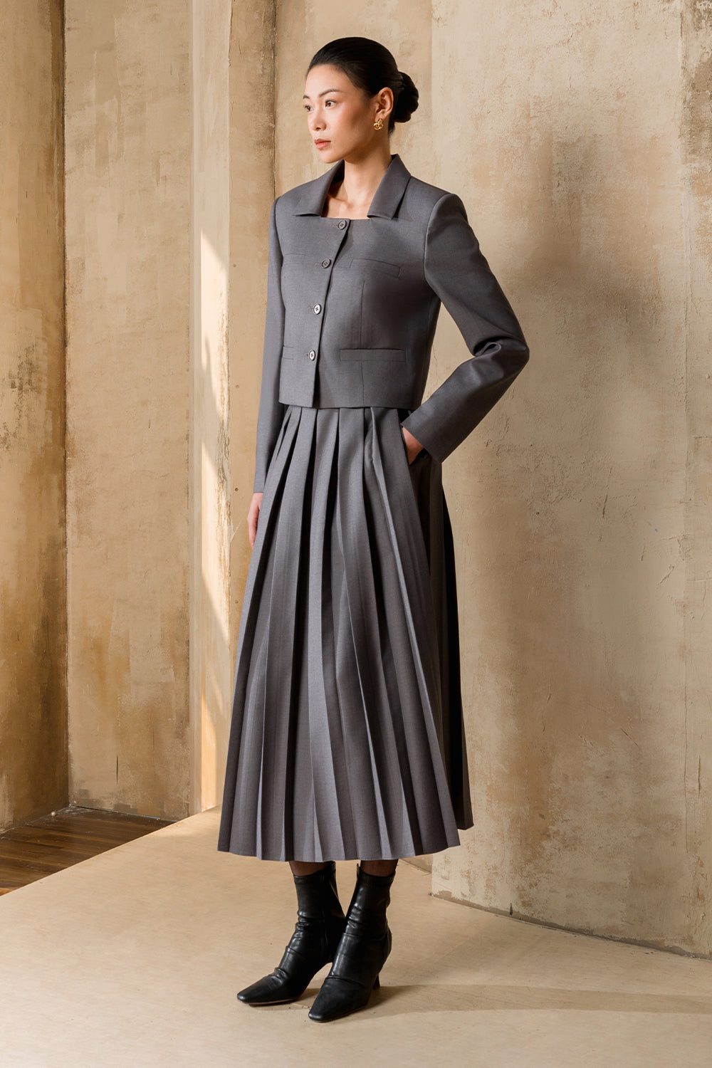 Graph Square Neck Jacket