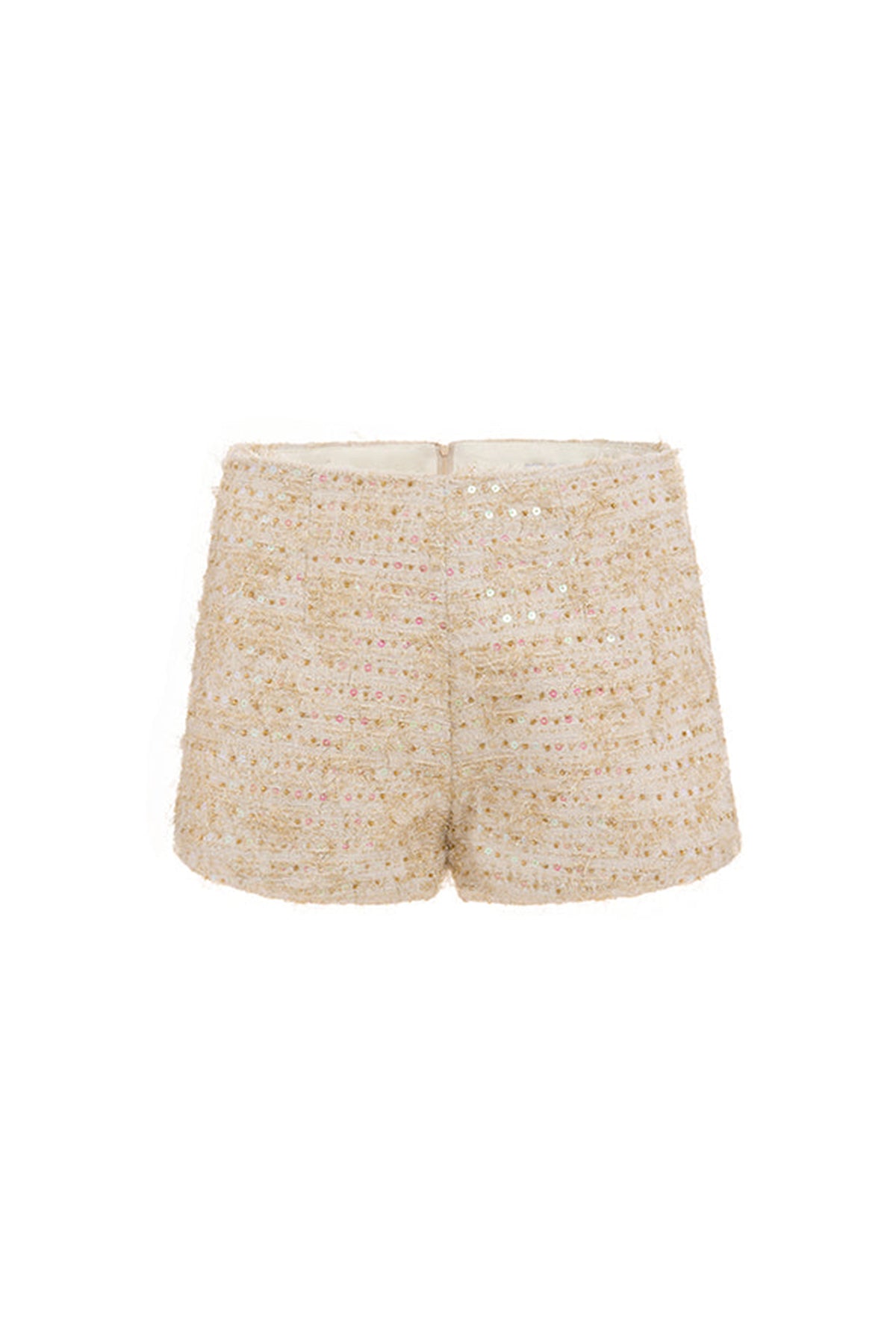 Cara Straight High Waist Tweed Shorts
