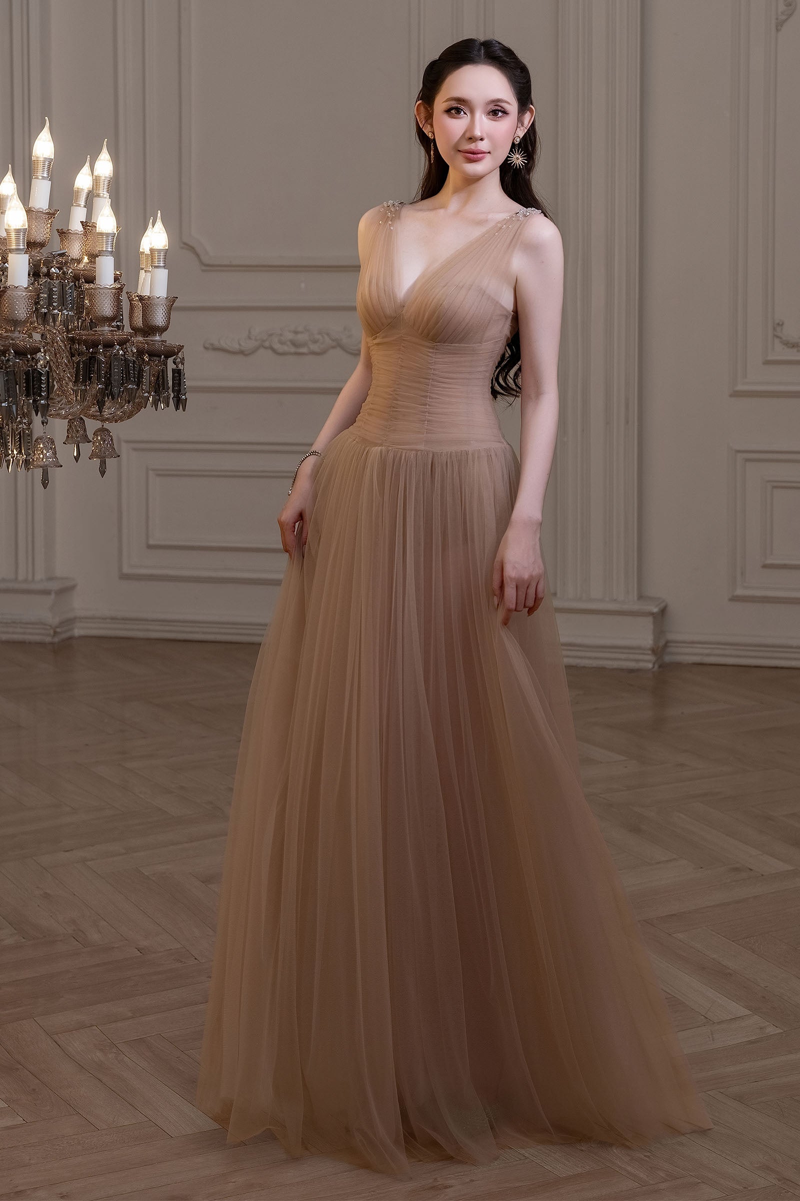 Elysia Ruched Maxi Dress