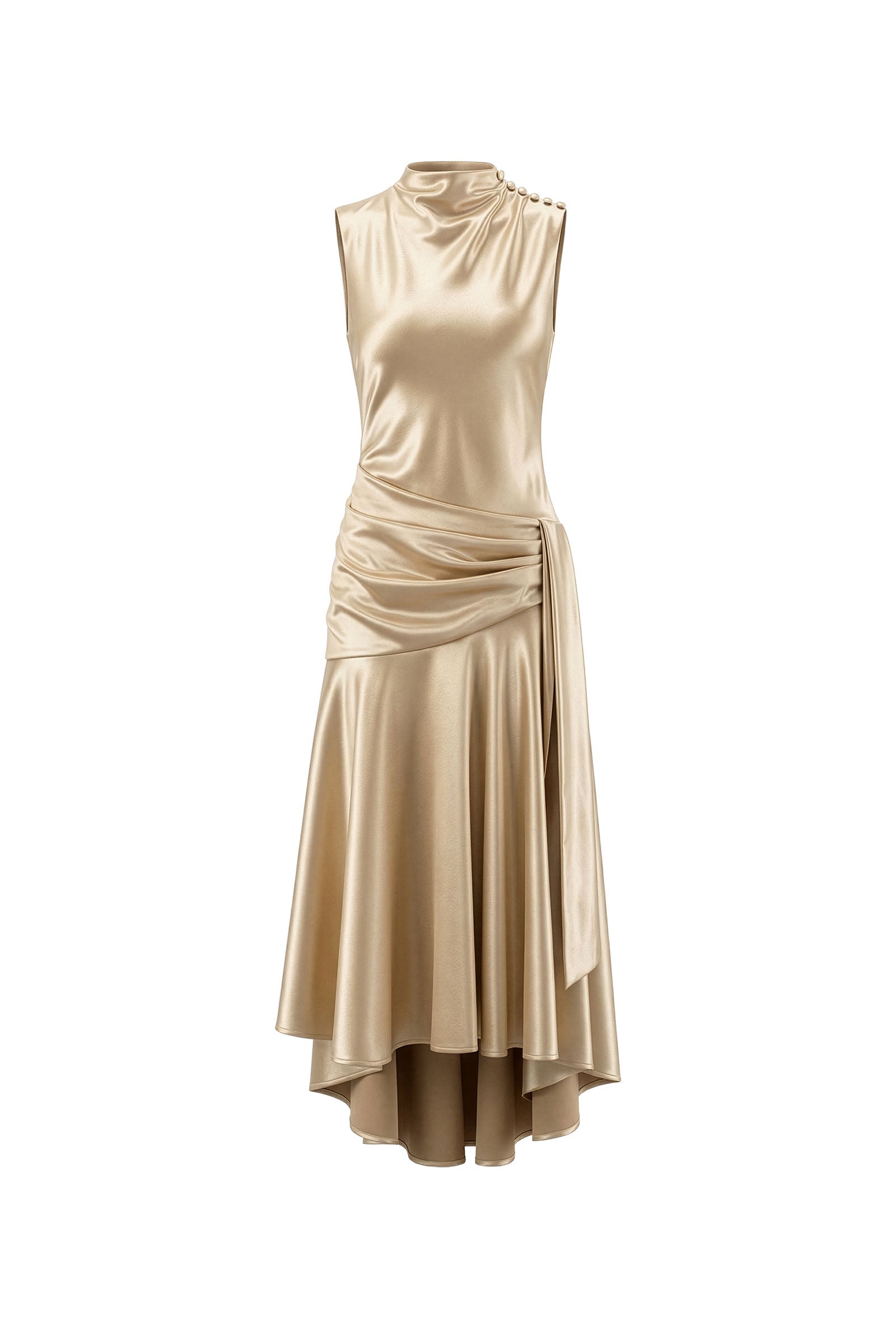 Neri V-Neck Midi Dress
