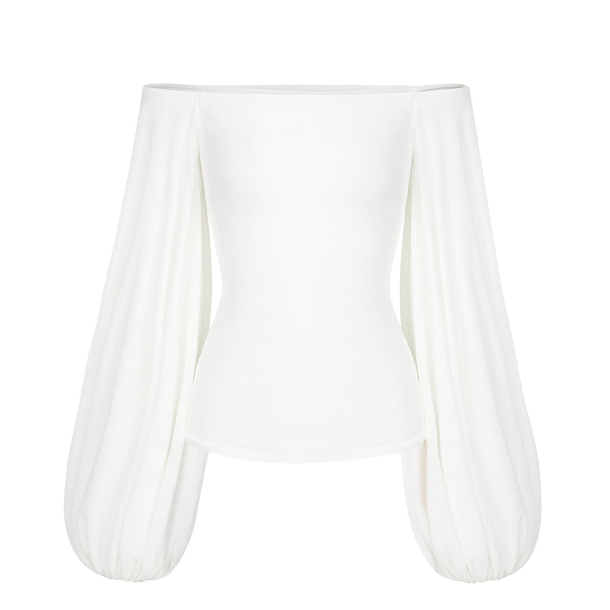 Tiny Bodycon Bishop Sleeved Cotton Spandex Top