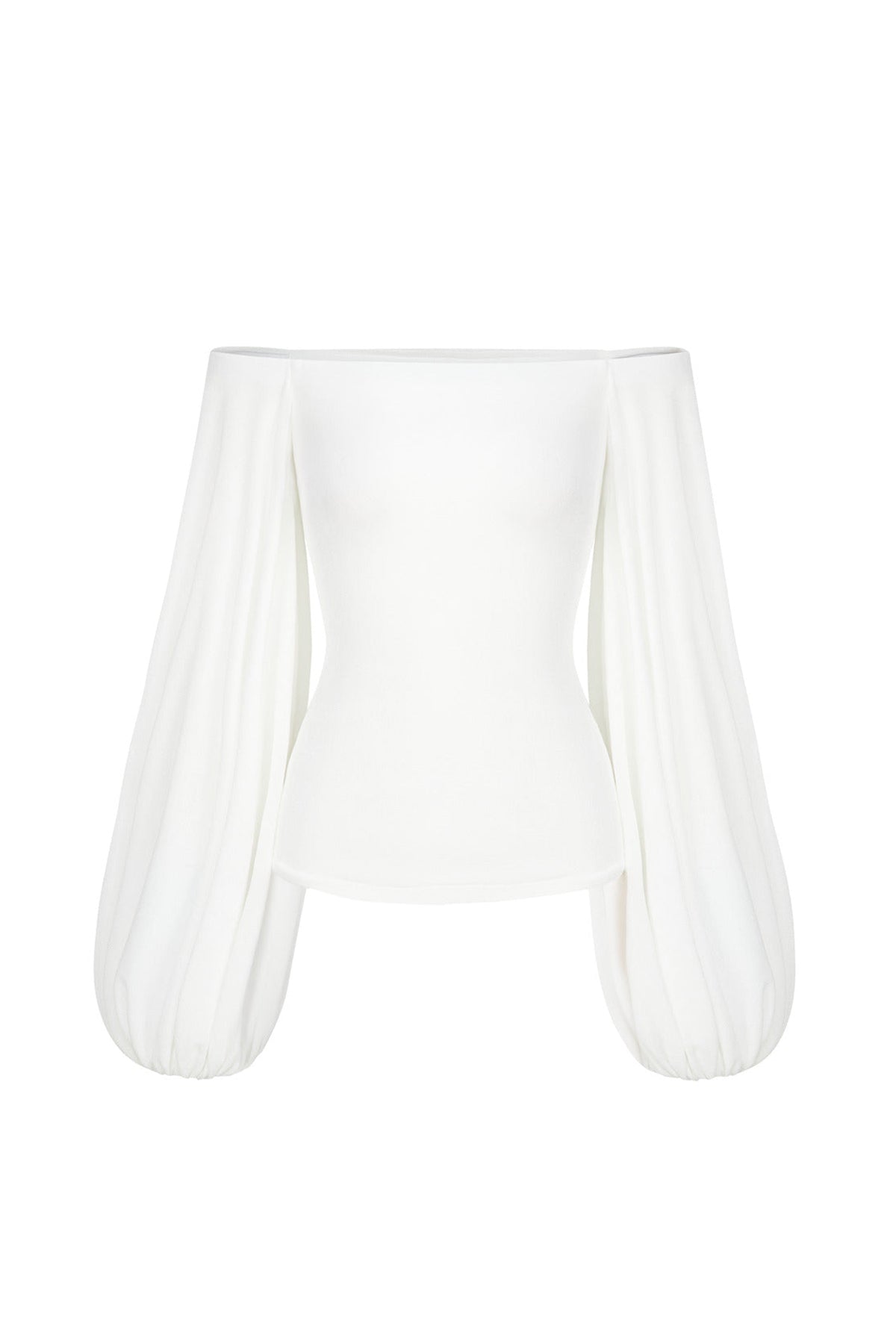 Tiny Bodycon Bishop Sleeved Cotton Spandex Top