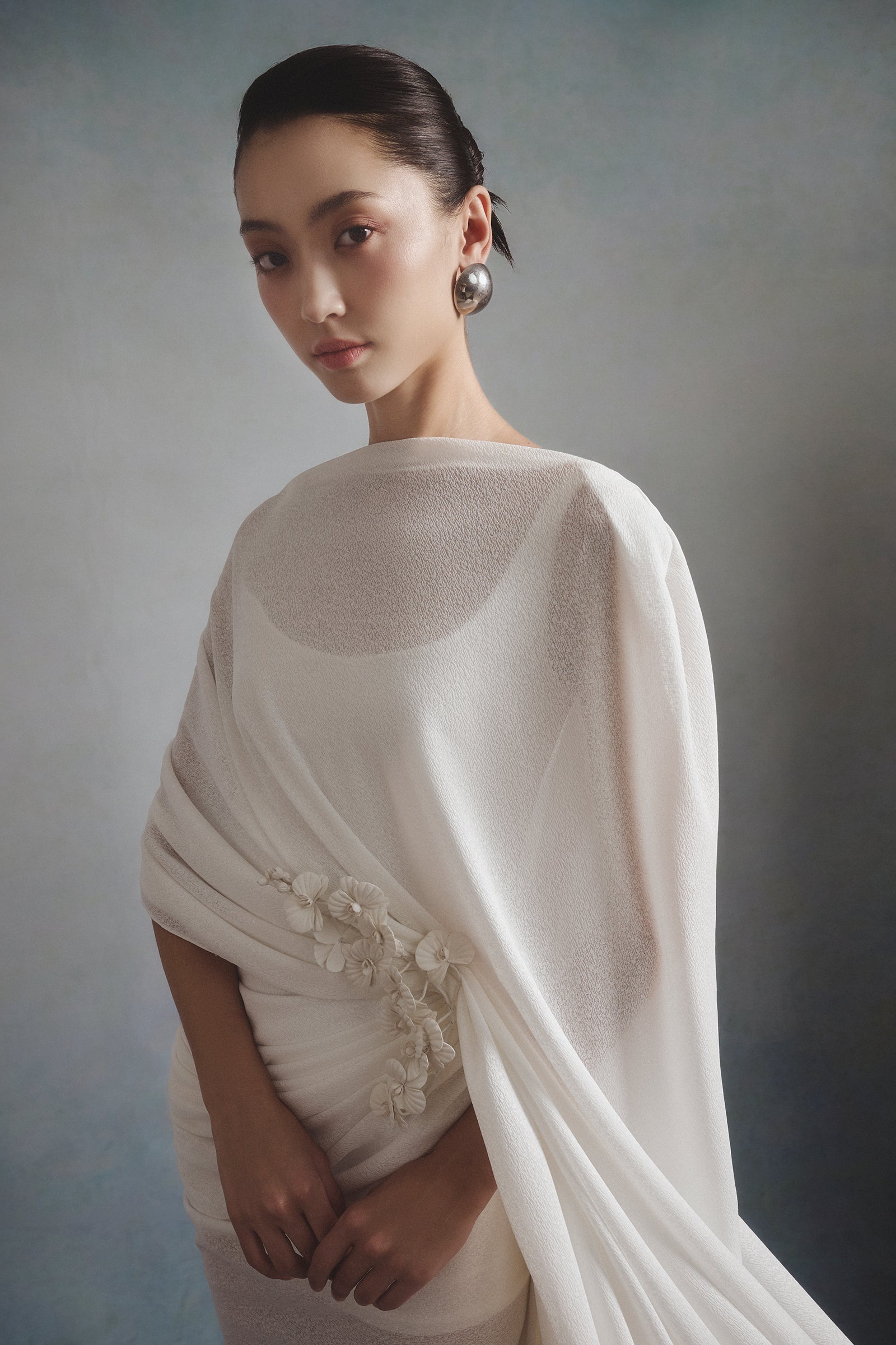Mist Asymmetric Maxi Dress