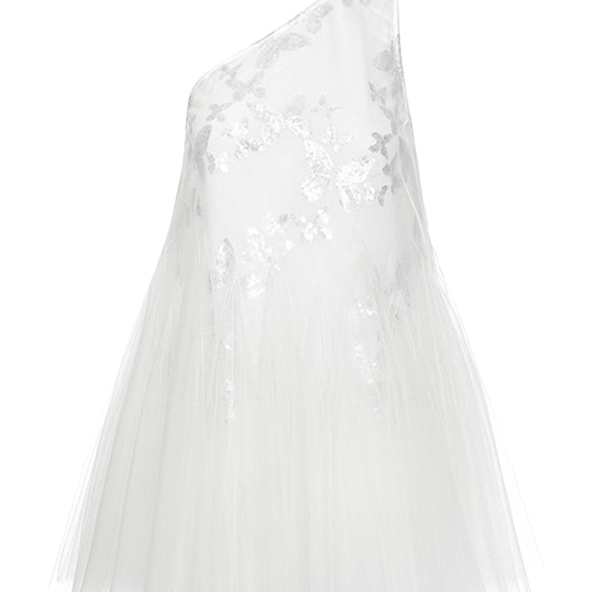Viorein Babydoll One Shoulder Tulle Top