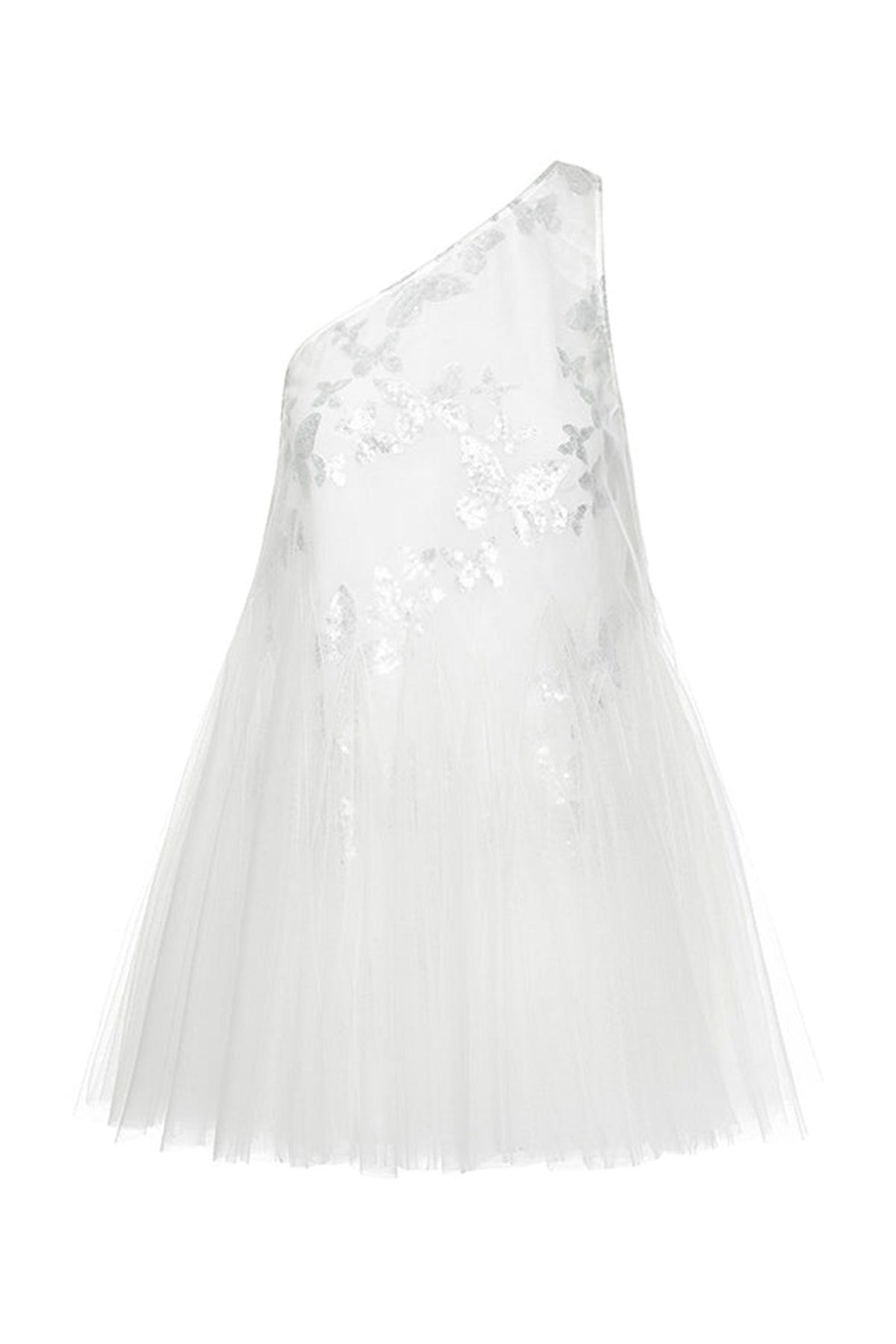 Viorein Babydoll One Shoulder Tulle Top