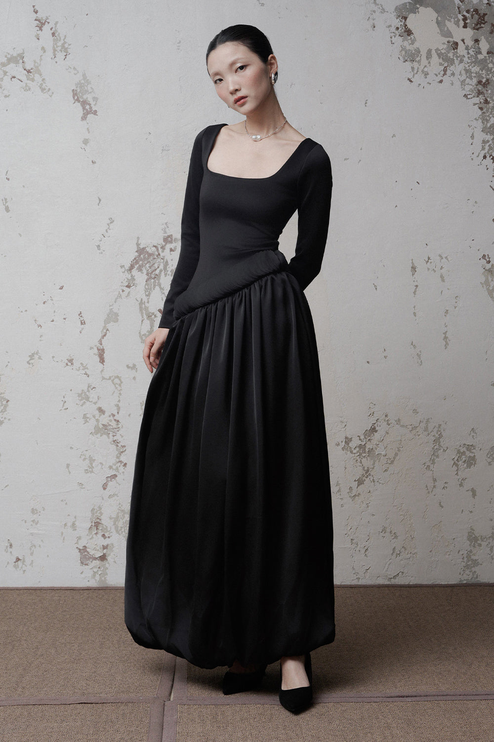 Nela Ruched Maxi Dress