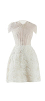 Melina A-line Short Sleeved Organza Mini Dress - MEAN BLVD
