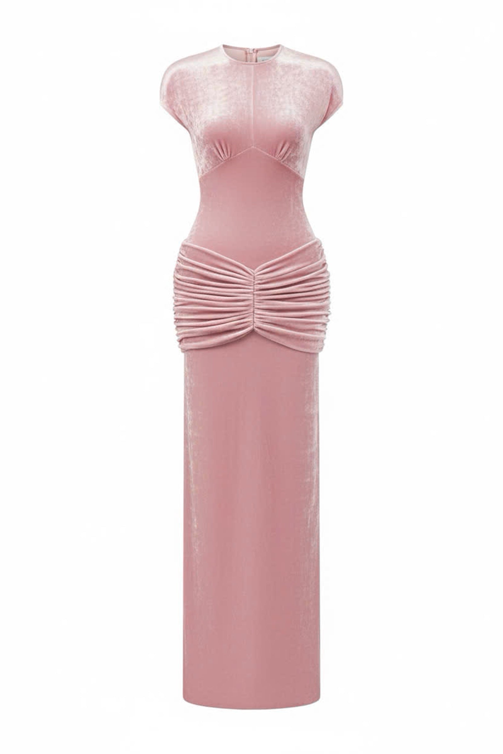 Umber Sheath Gathering Maxi Dress