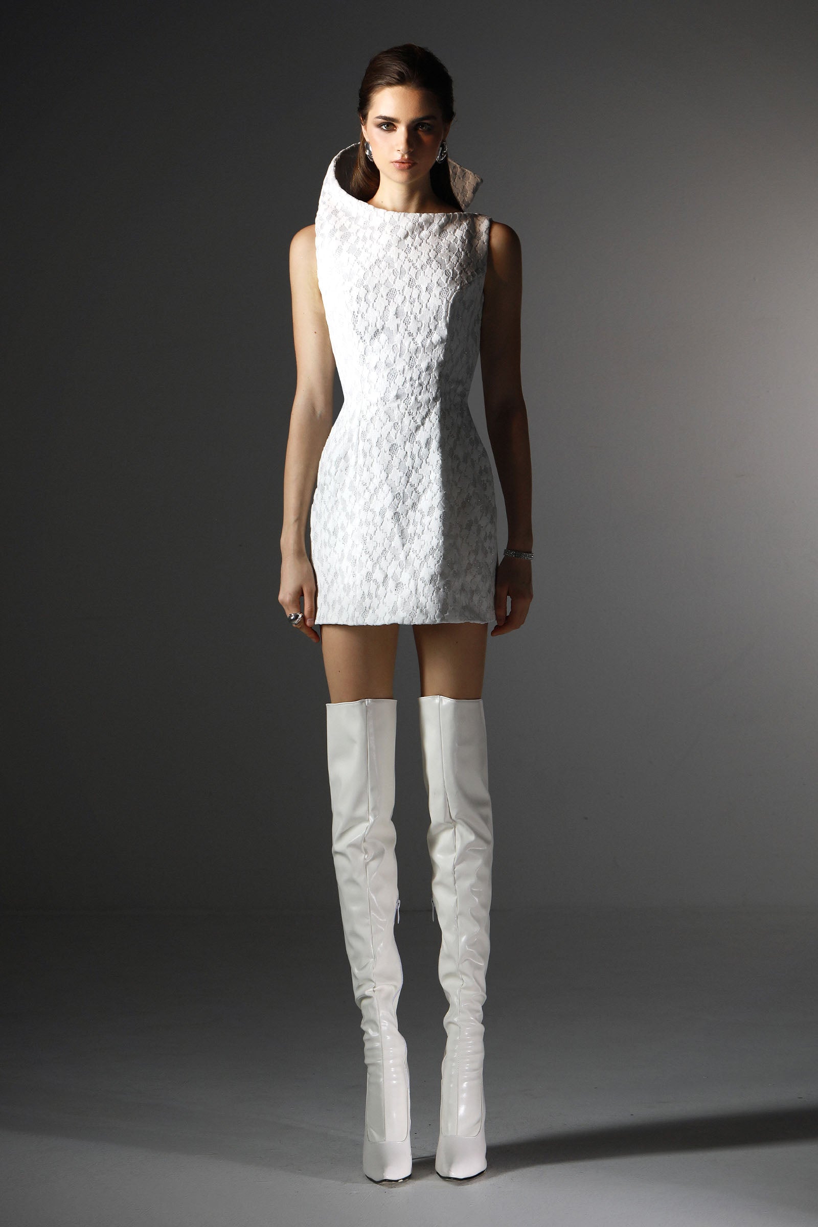 Stillpoint Asymmetric Neck Mini Dress