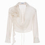 Cara Cuff Sleeved Organza Top