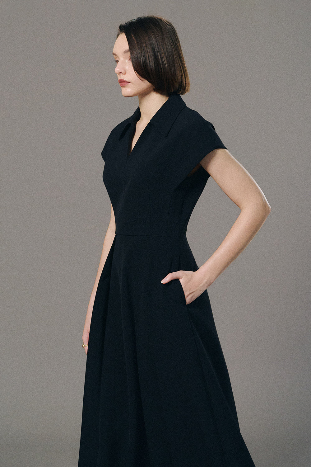 Vera Pleated Midi Dress