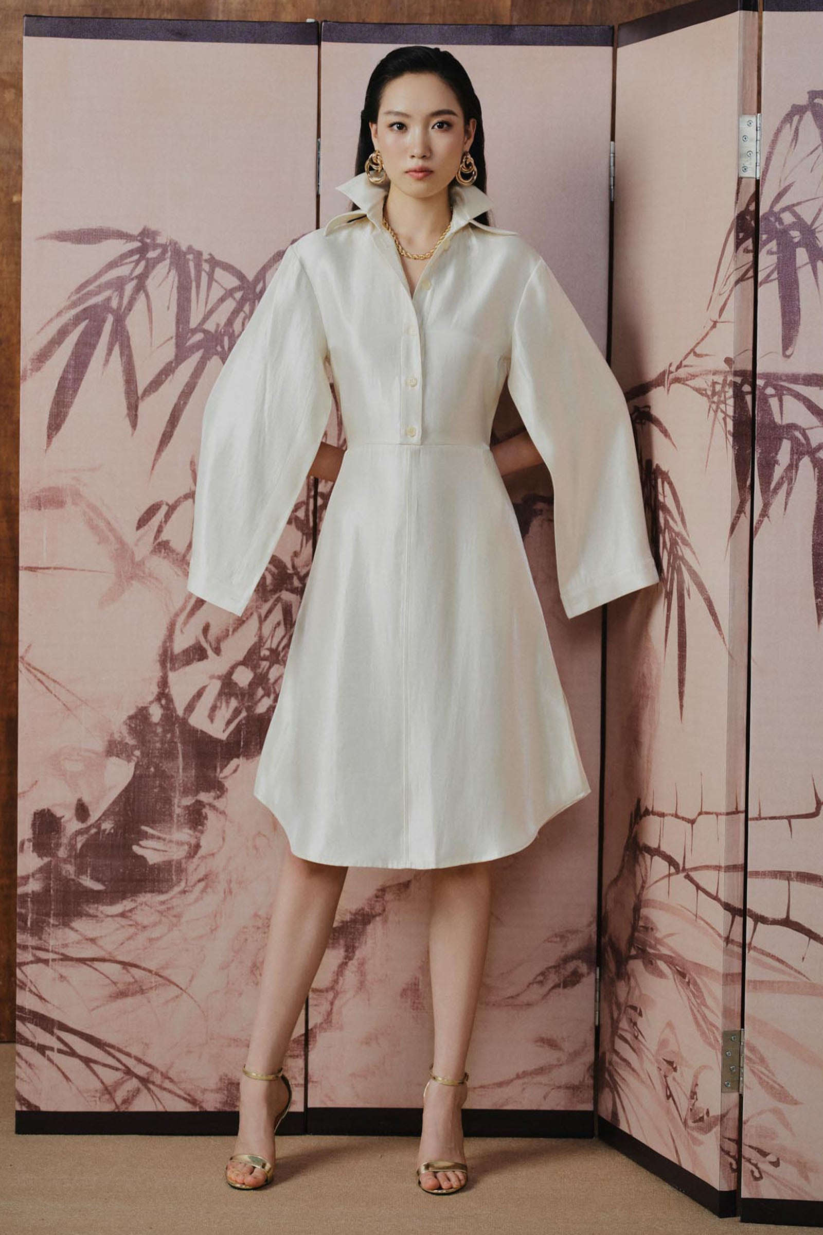 Soft Split Sleeve Midi Dress