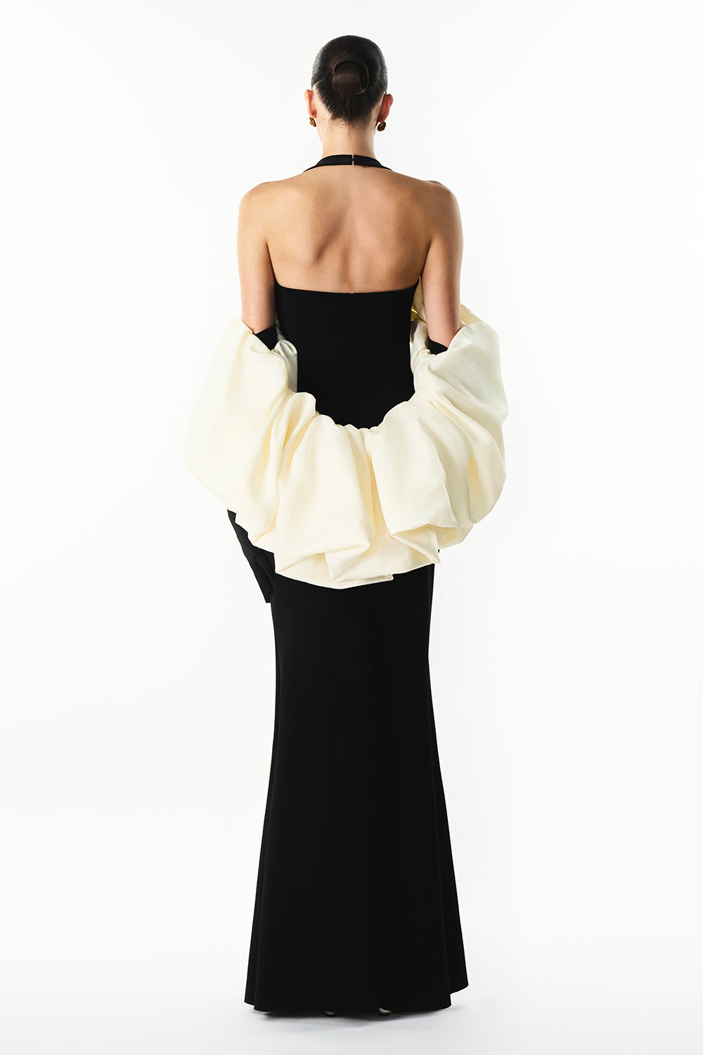 Divora Halter Draped Maxi Dress