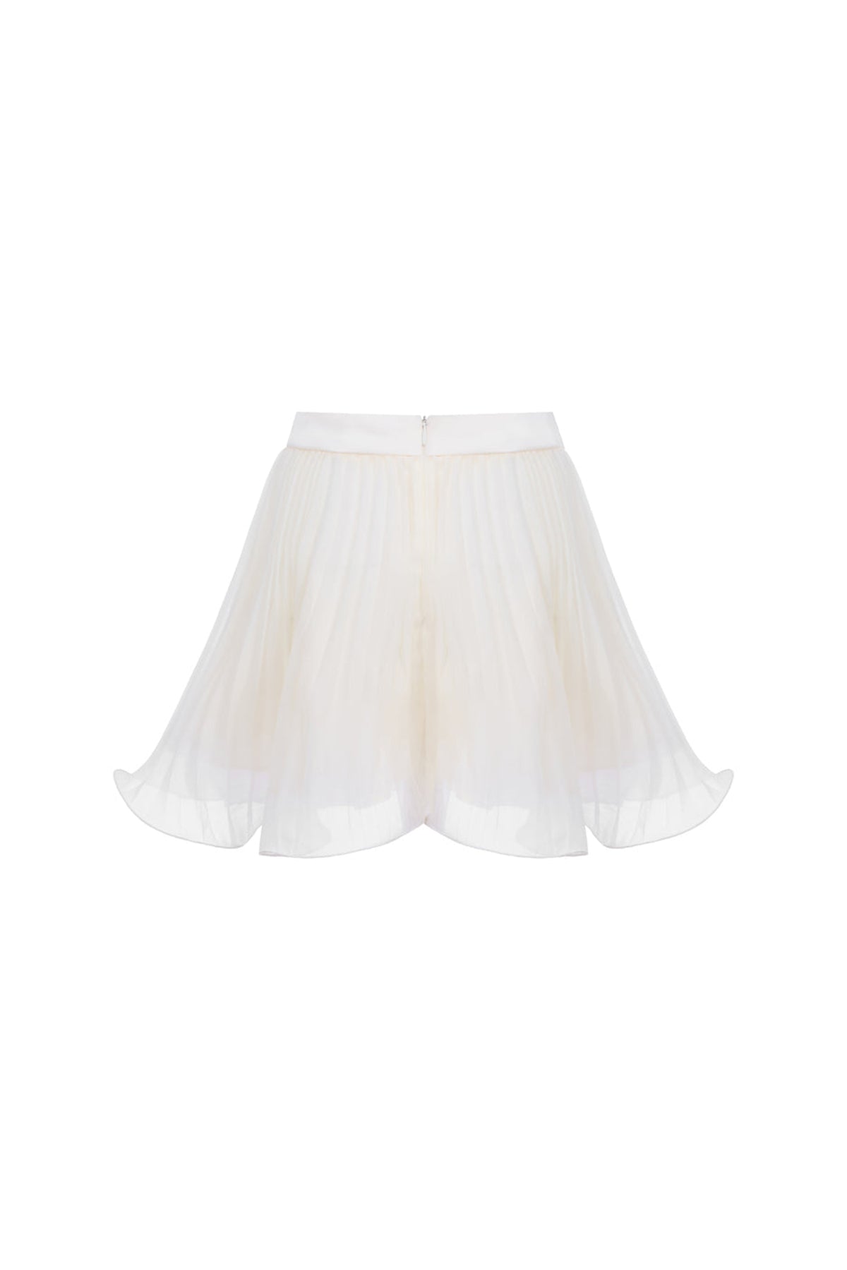 Rosie Straight Wavy Organza Mini Shorts