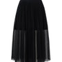 Sadie Gathered See-Through Tulle Below The Knee Skirt