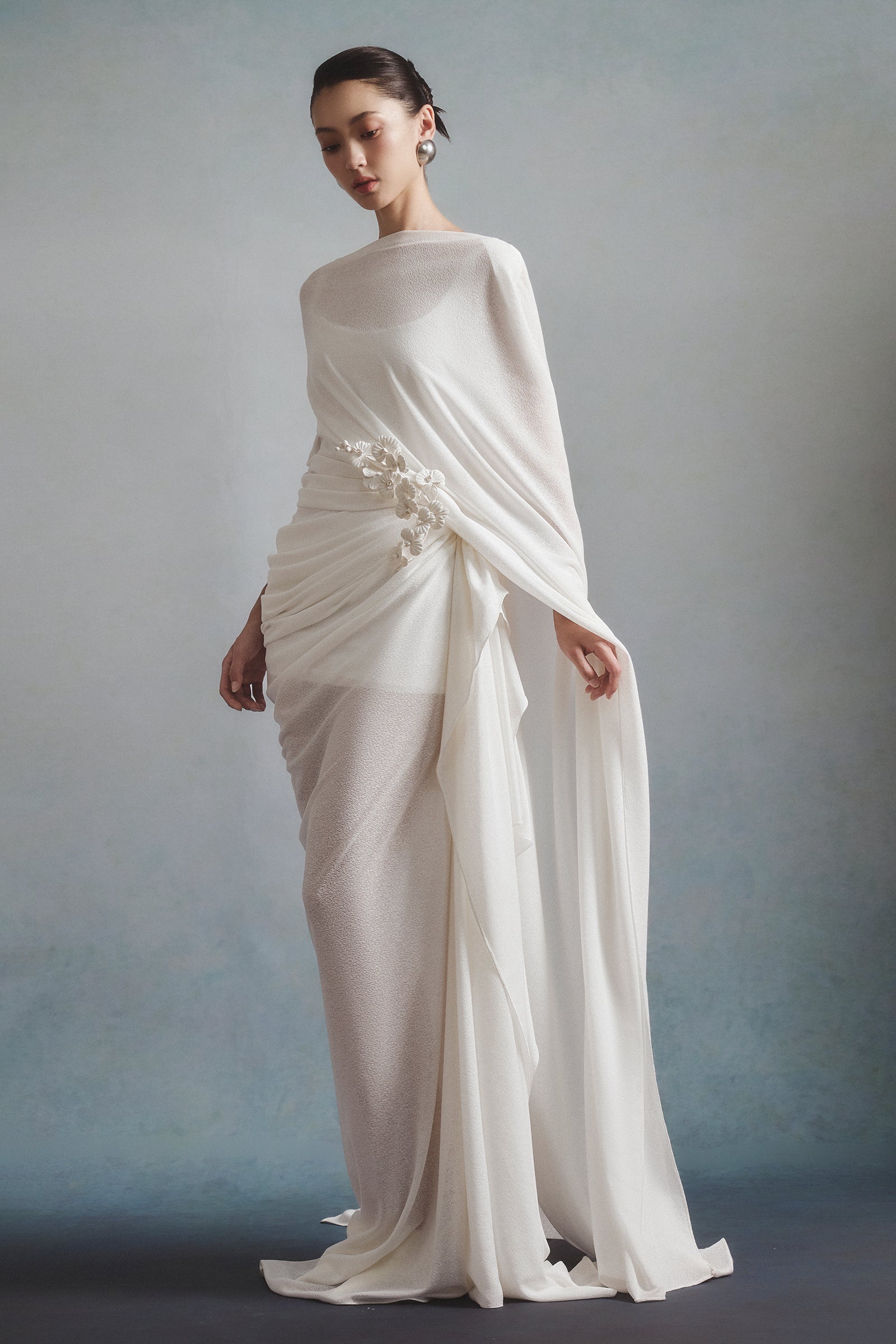 Mist Asymmetric Maxi Dress