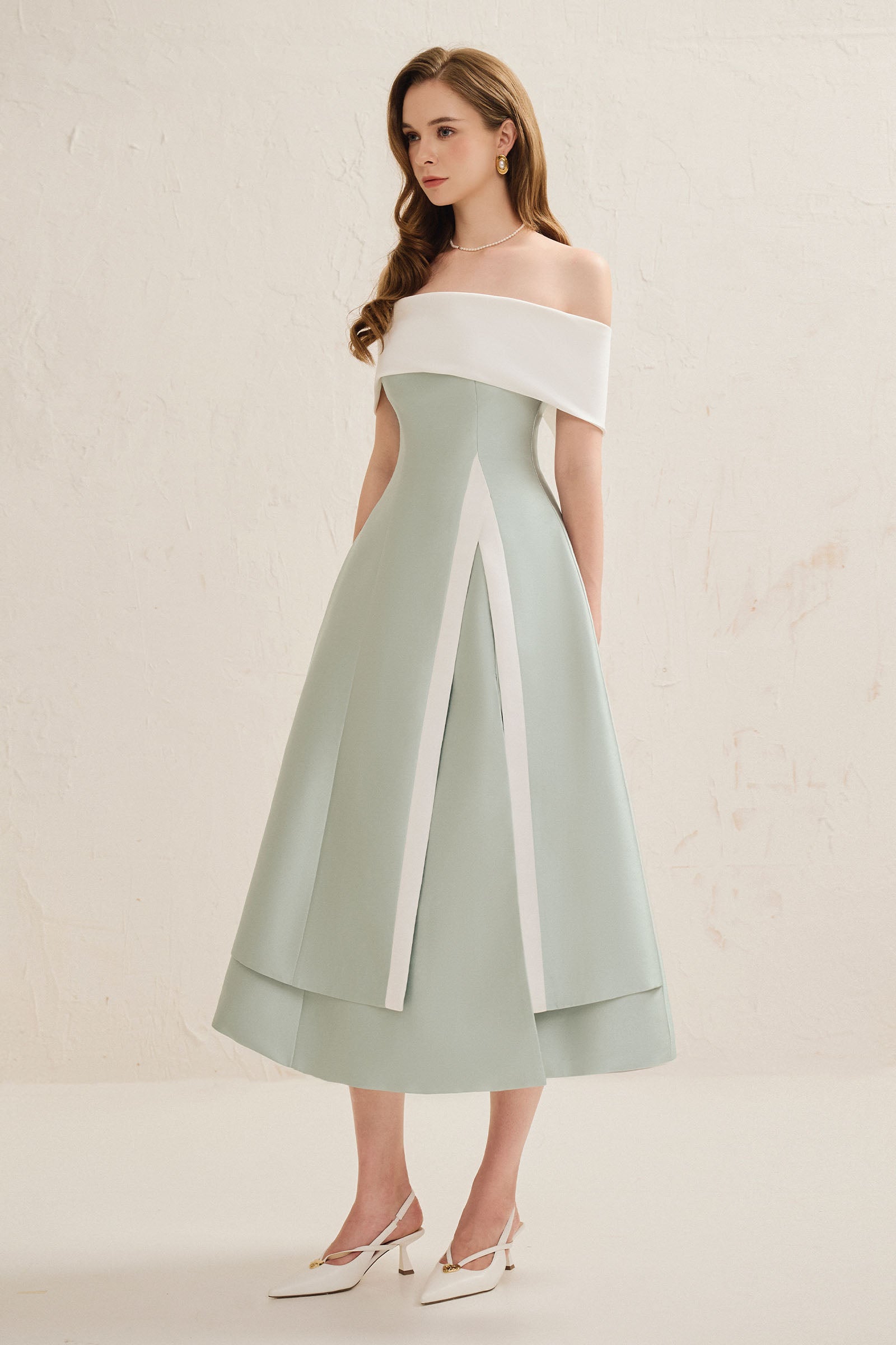 Dakota Off-Shoulder Midi Dress