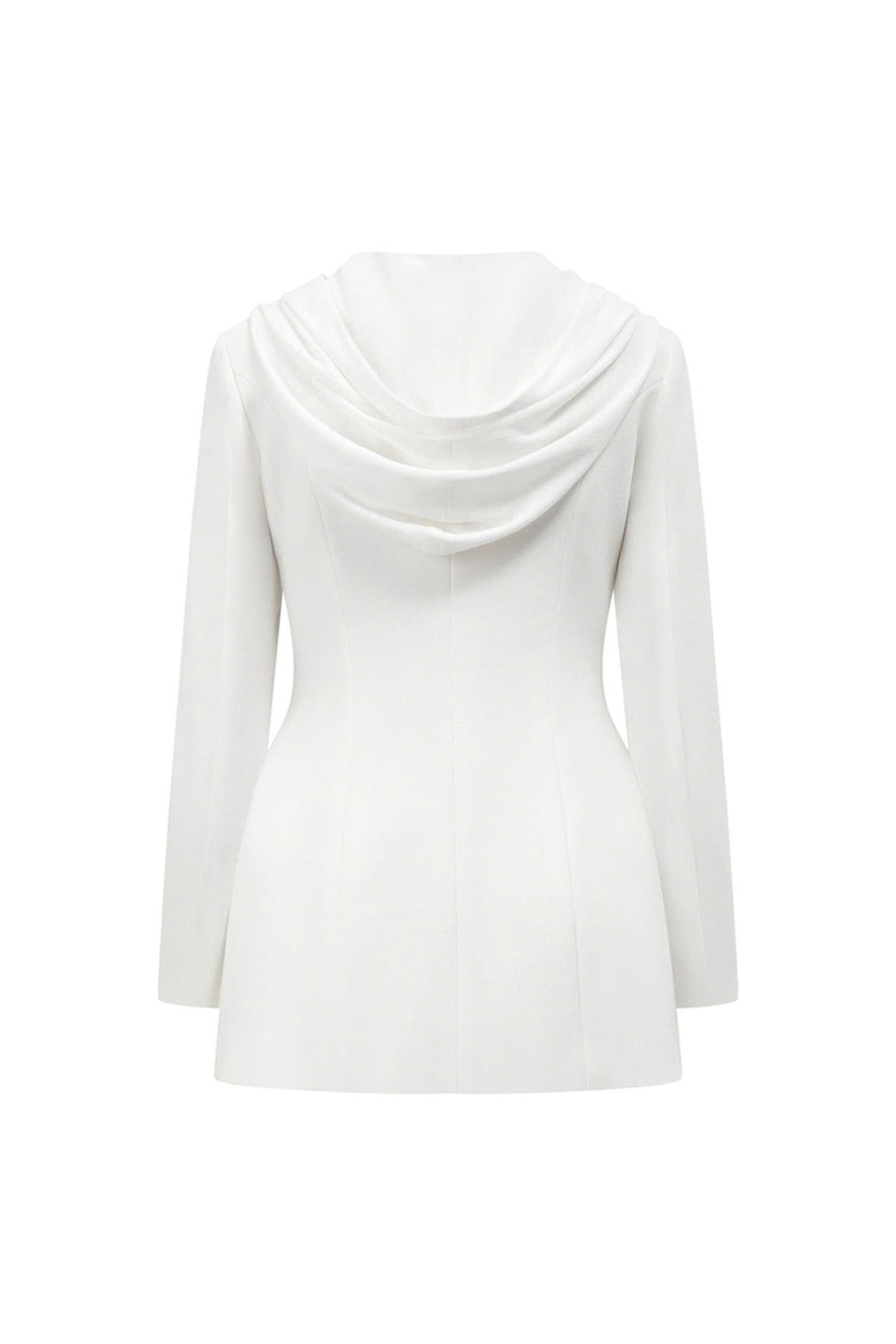 Vera Sheath Hooded Neck Cotton Blend Blazer
