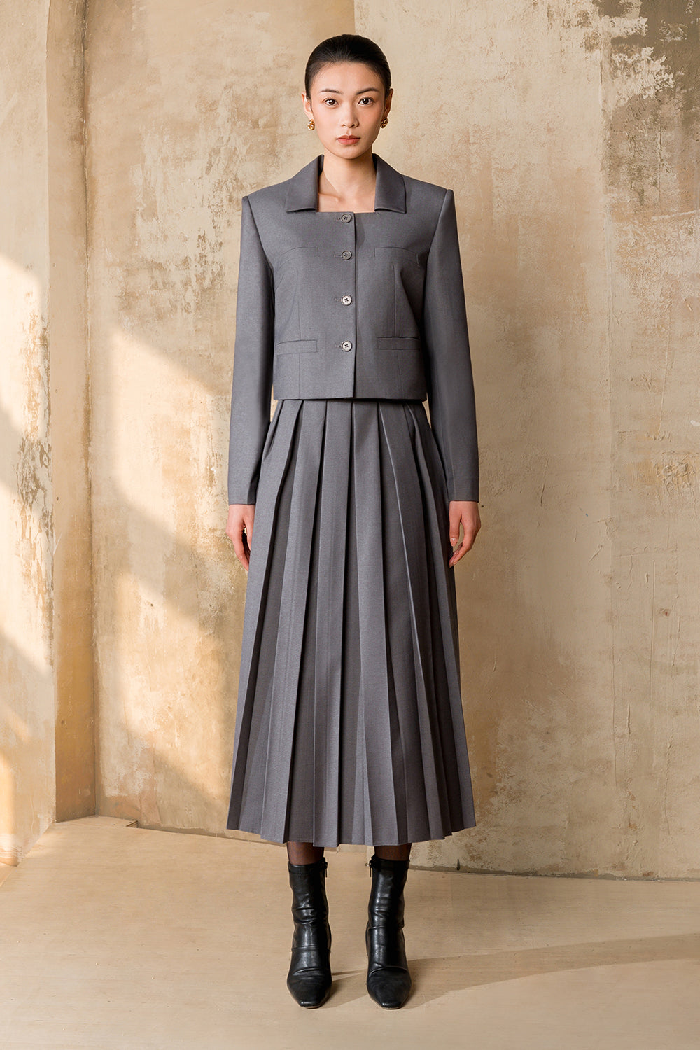 Graph Square Neck Jacket