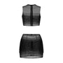 Lima Bodycon Mock Neck Mesh Mini Set