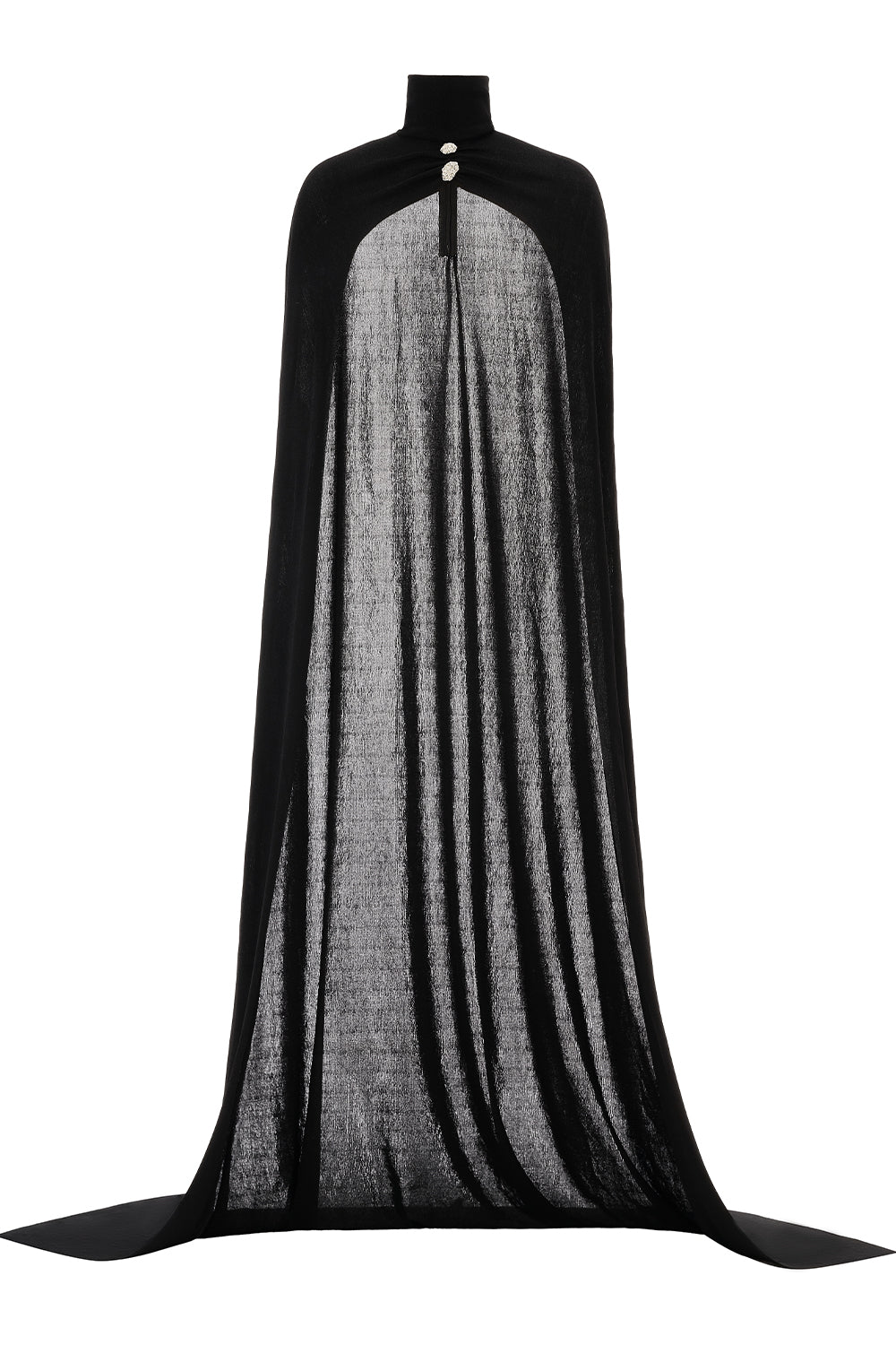 Women's Pansy Straight Turtle Neck Cotton Floor Length Cape XS/S/M