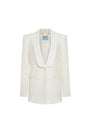 Gwen Sheath Shawl Lapel Silk Wool Blazer