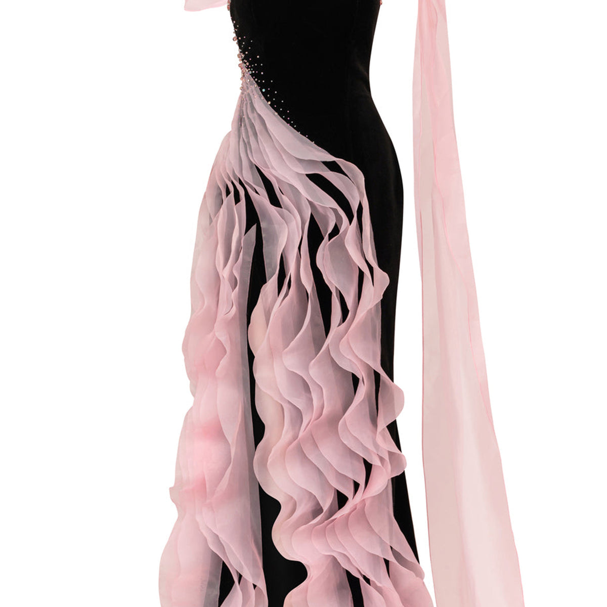 Elara Sheath Rhinestone Maxi Dress