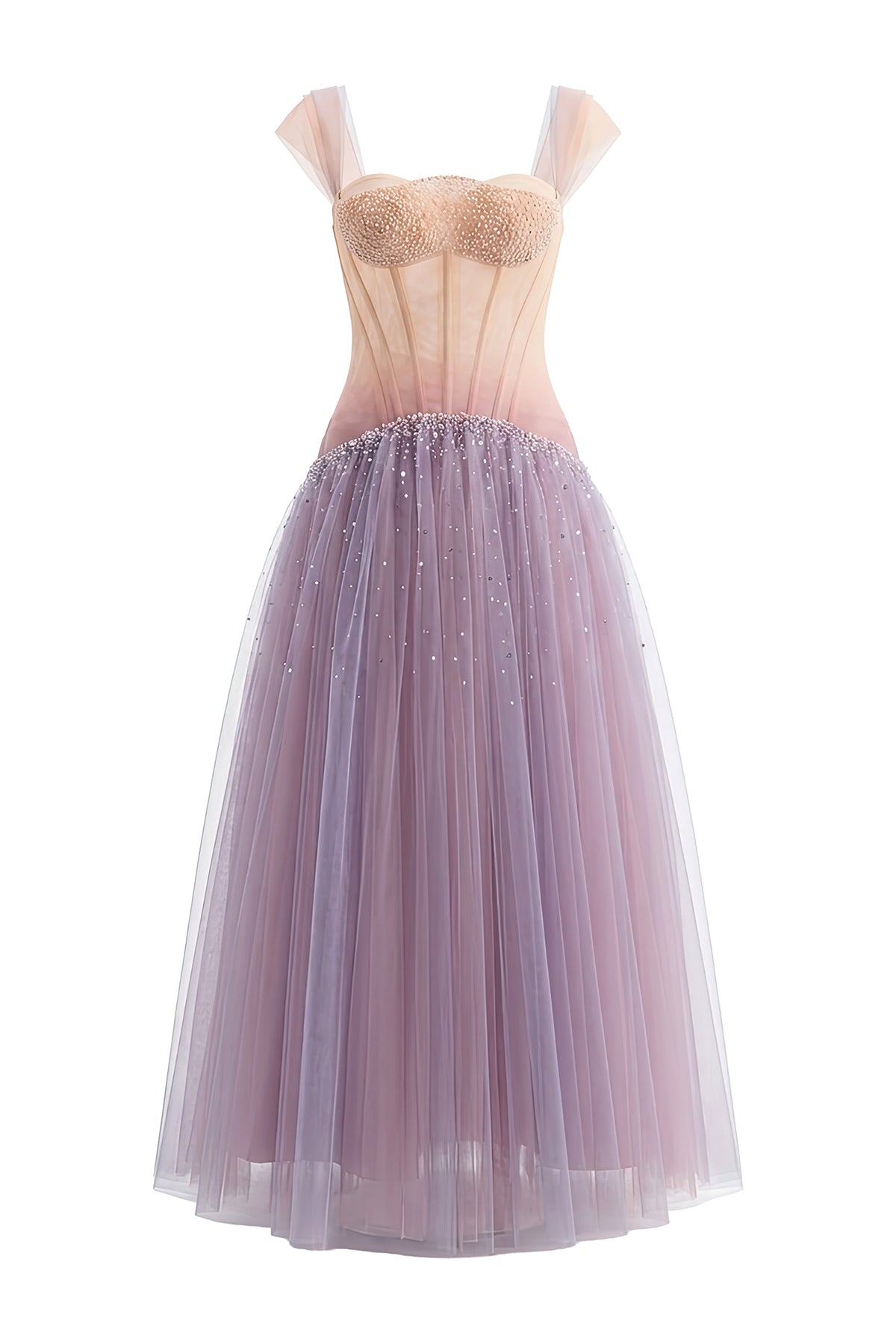 Lilac Bead Maxi Dress