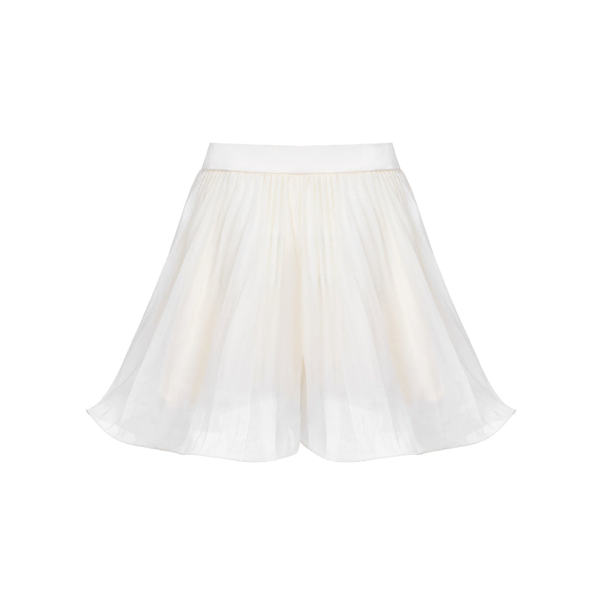 Rosie Straight Wavy Organza Mini Shorts