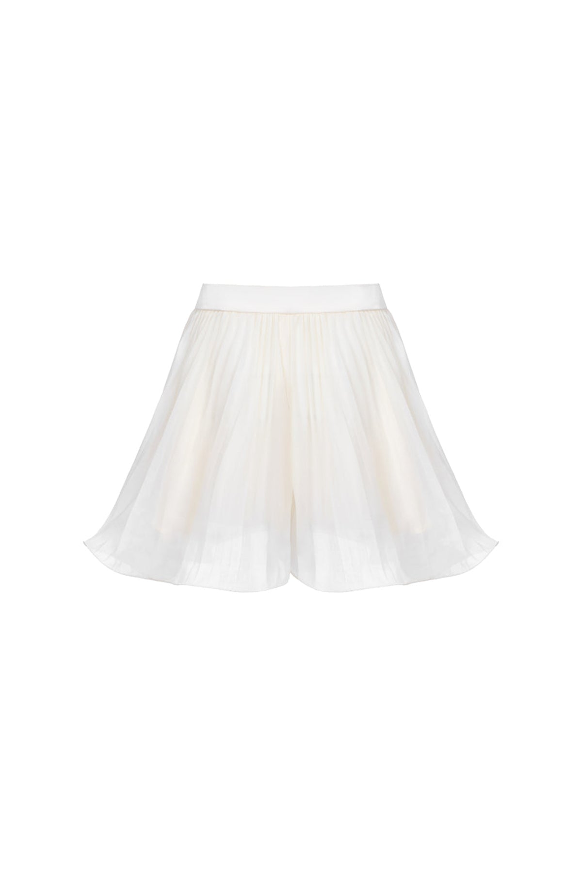 Rosie Straight Wavy Organza Mini Shorts