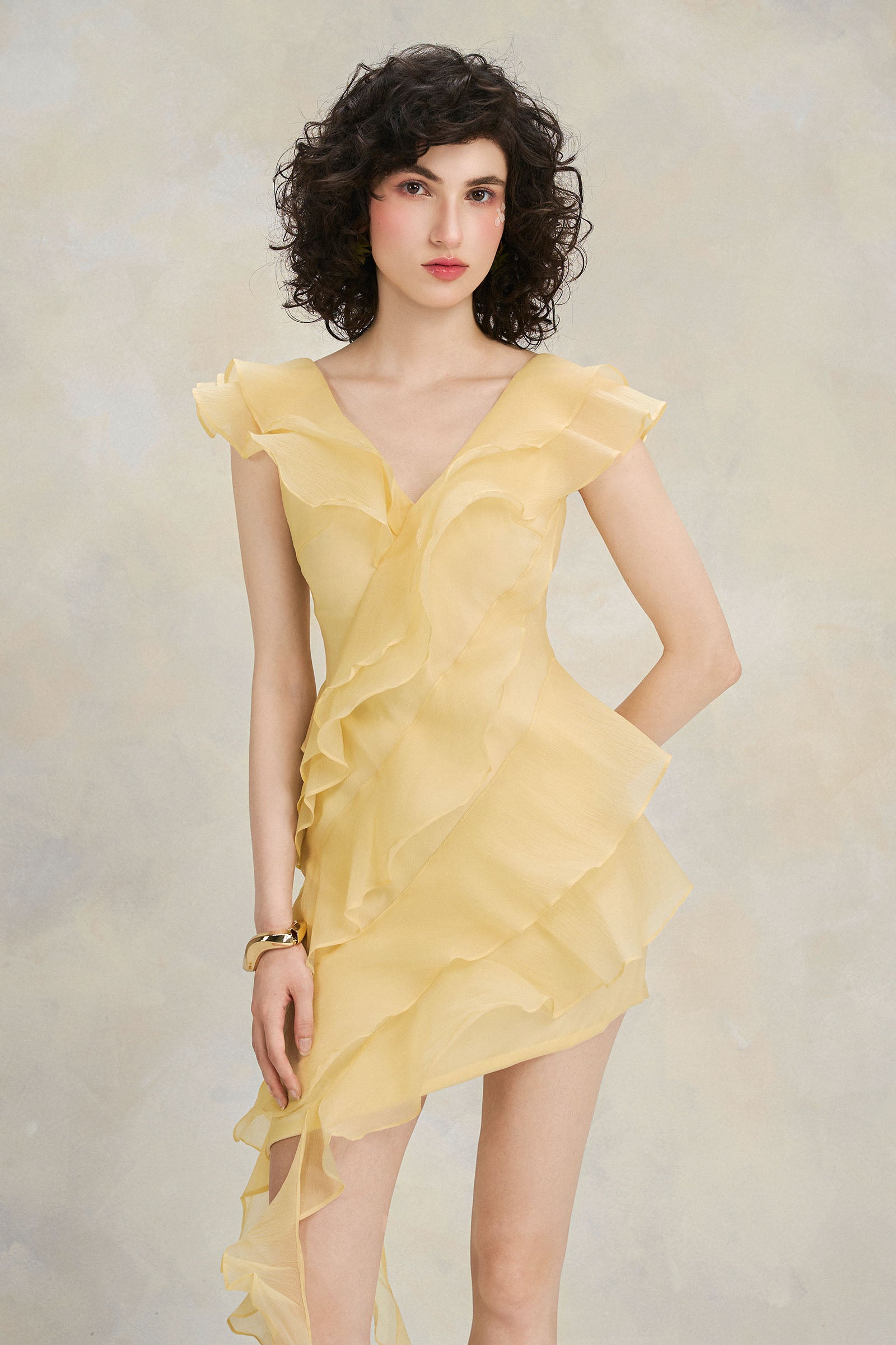 Chloe Asymmetric Mini Dress