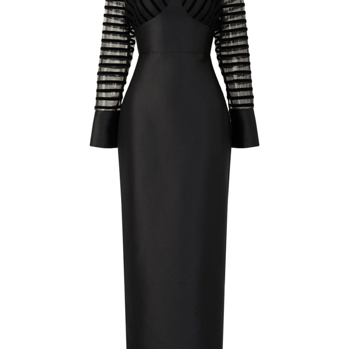 Tracy Cuff Sleeve Taffeta Maxi Dress