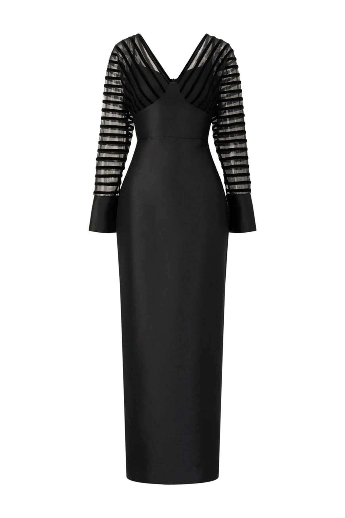 Tracy Cuff Sleeve Taffeta Maxi Dress