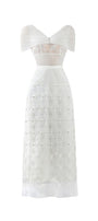 Kenna Straight Cape Sleeved Organza Midi Dress - MEAN BLVD