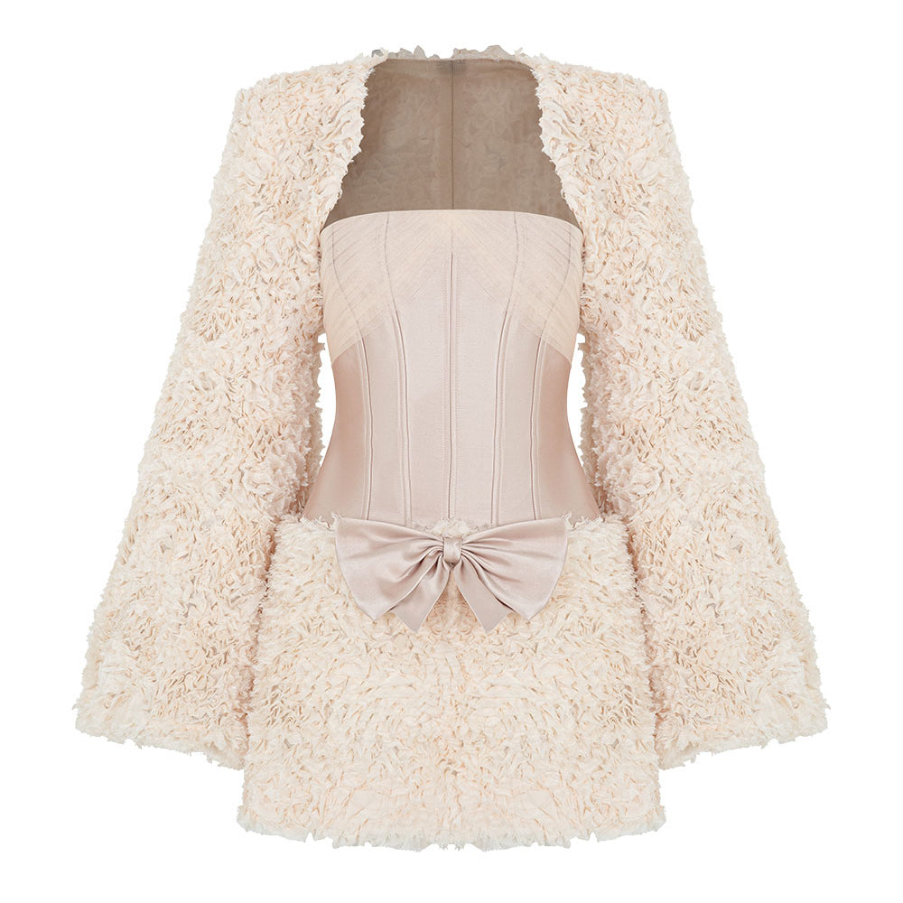 Bambi Strapless Corset Waist Taffeta Mini Dress