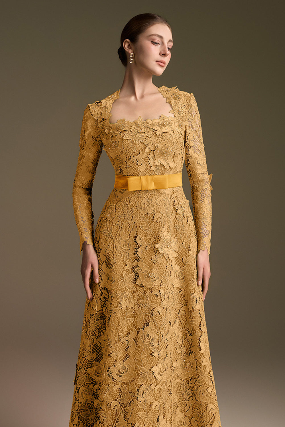 Noémie Trapeze Neck Maxi Dress