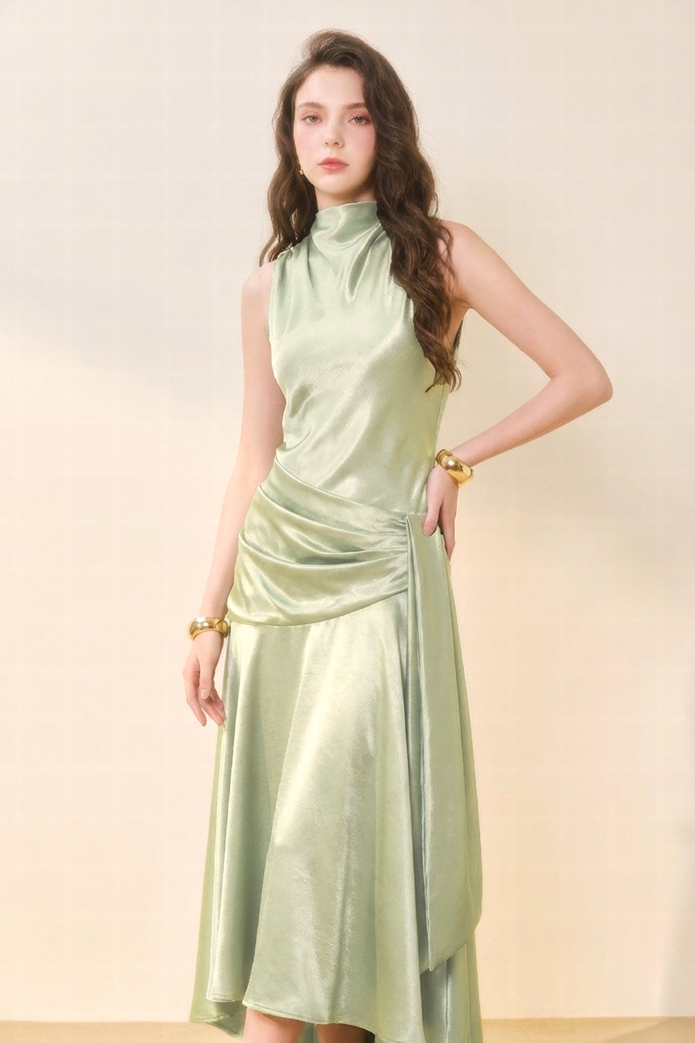 Neri V-Neck Midi Dress
